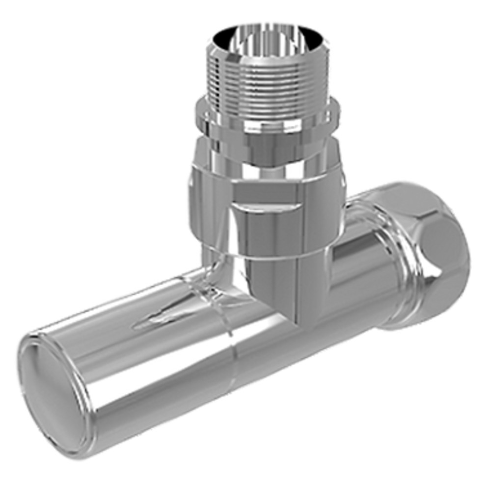 Вентиль угловой Royal Thermo с колпачком, гайкой и наружной резьбой 3/4″ х 1/2″ гайка — штуцер, пара для полот.