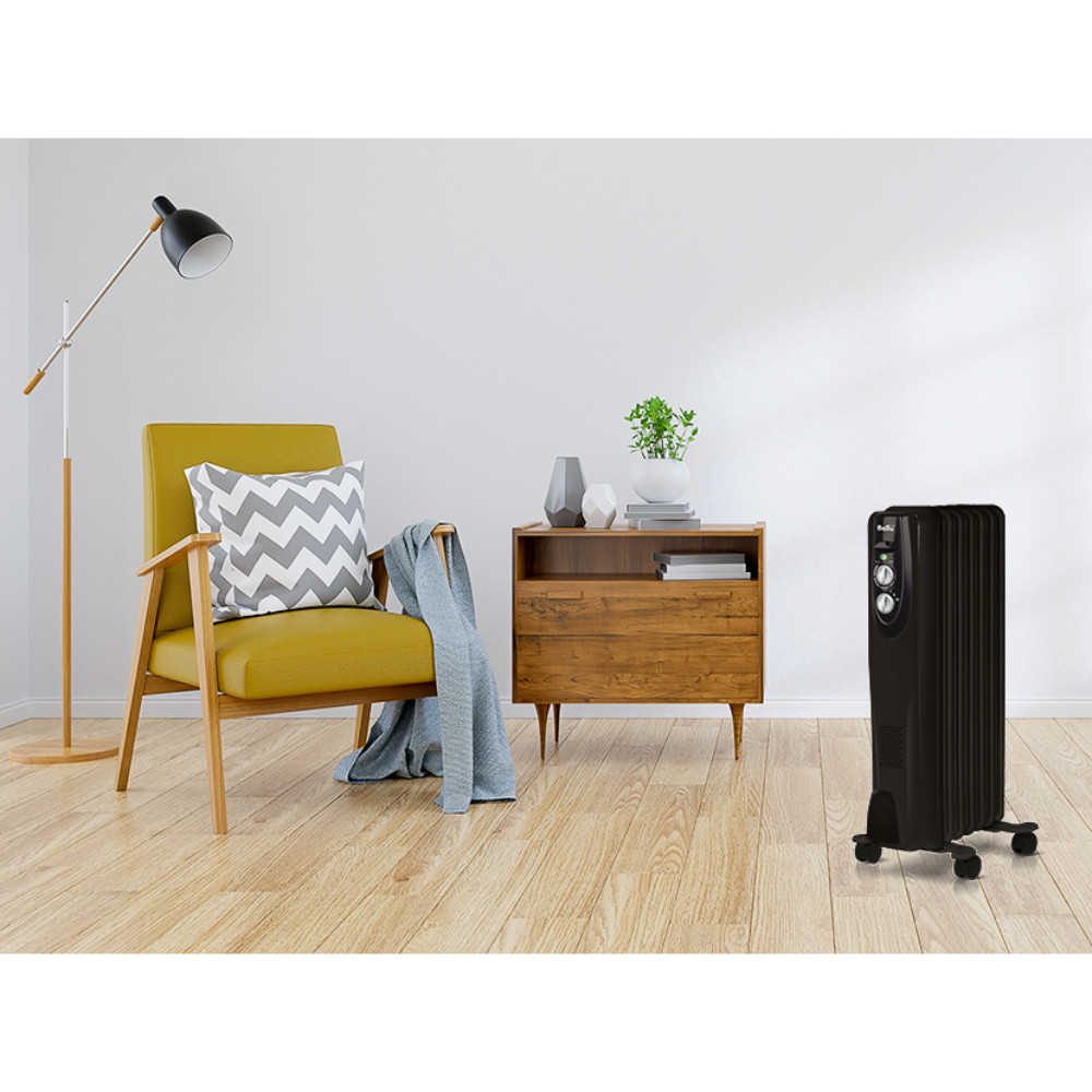 Масляный радиатор Ballu Classic black BOH/CL-07BRN 1500 (7 секций) — изображение 6