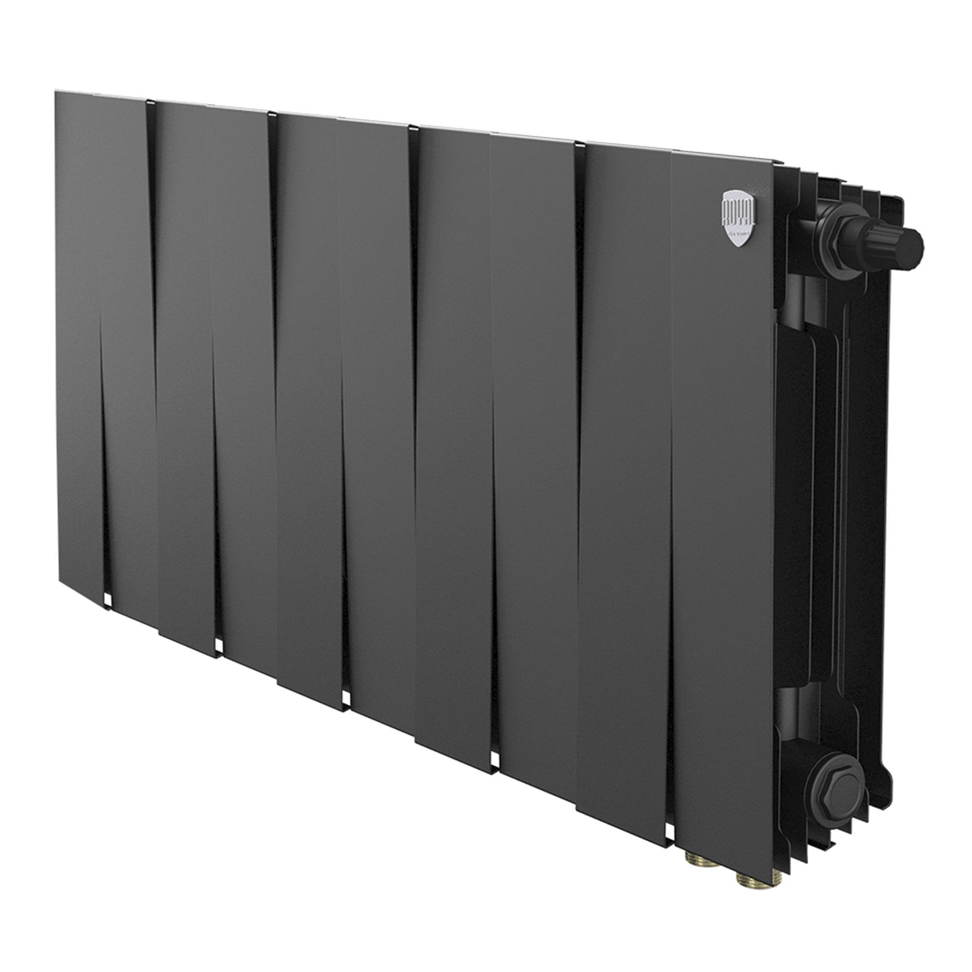 Радиатор биметаллический Royal Thermo PianoForte 300 Чёрный VR80 — 10 секц.