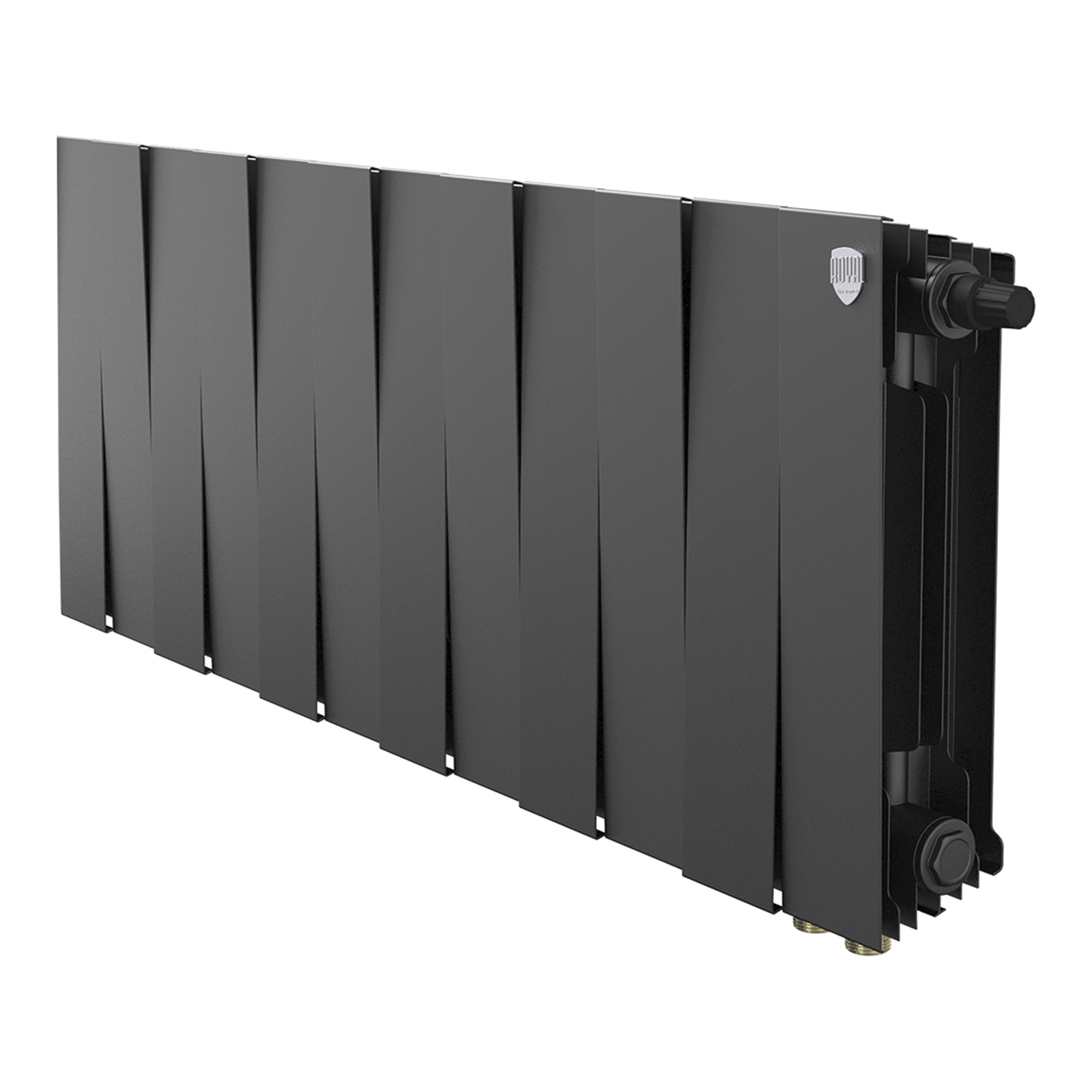 Радиатор биметаллический Royal Thermo PianoForte 300 Чёрный VR80 — 12 секц.