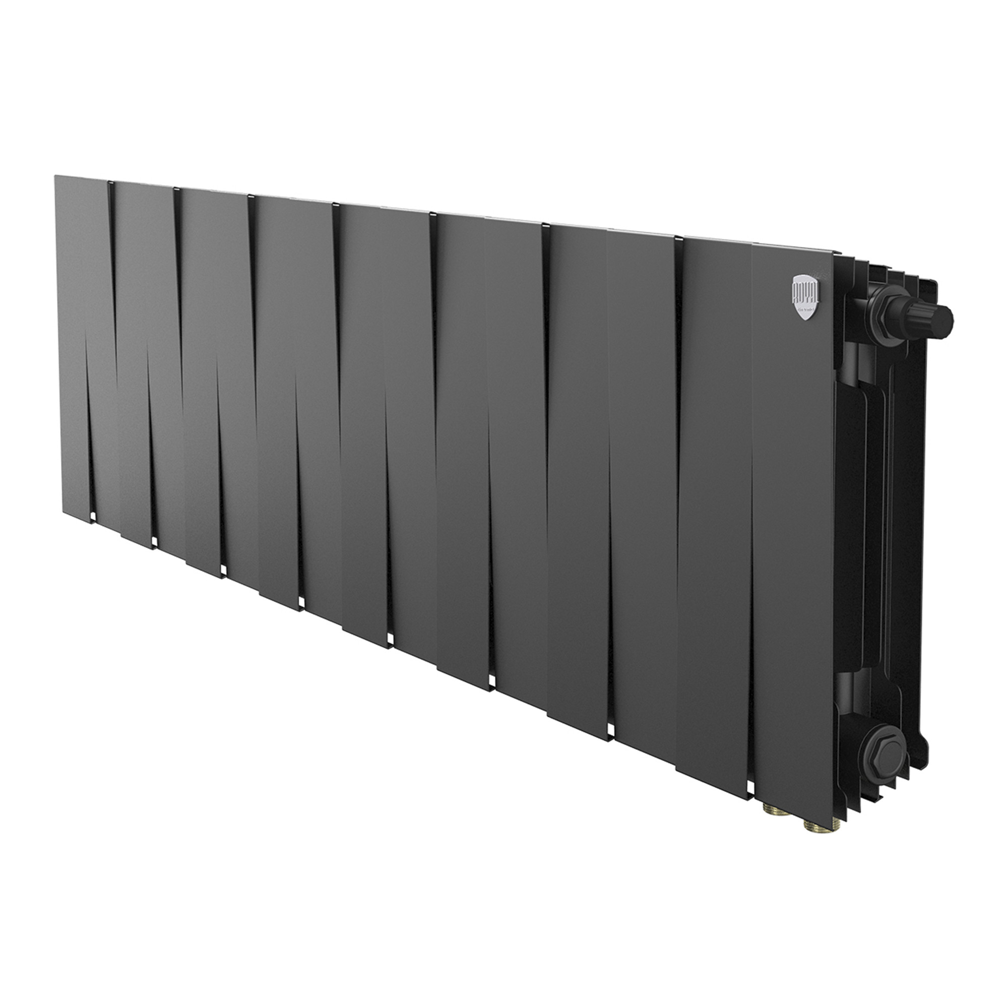 Радиатор биметаллический Royal Thermo PianoForte 300 Чёрный VR80 — 16 секц.