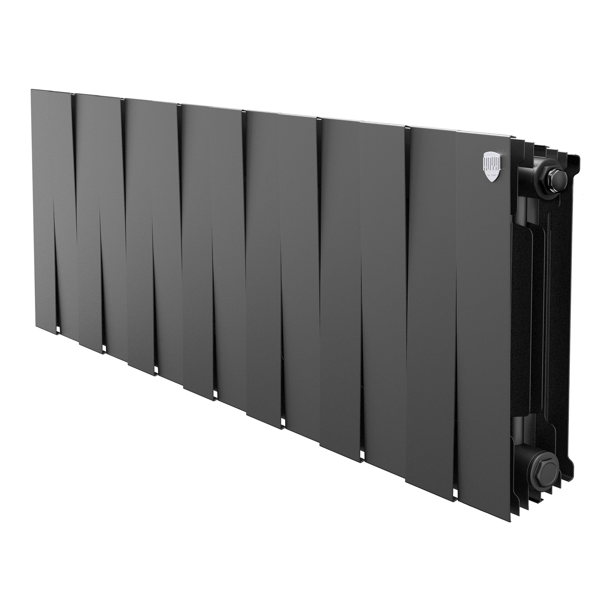Радиатор биметаллический Royal Thermo PianoForte 300 Чёрный — 14 секц.