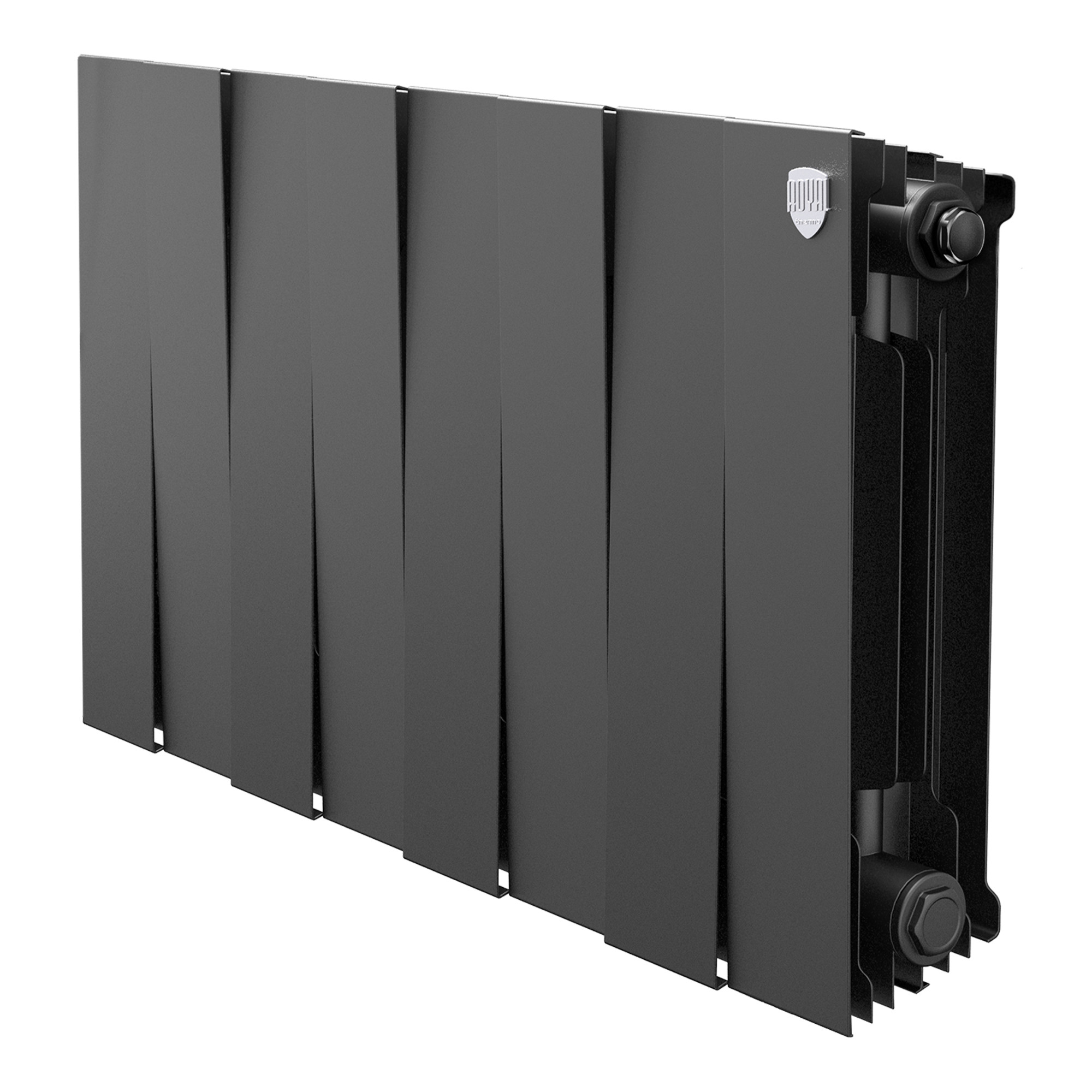Радиатор биметаллический Royal Thermo PianoForte 300 Чёрный — 8 секц.