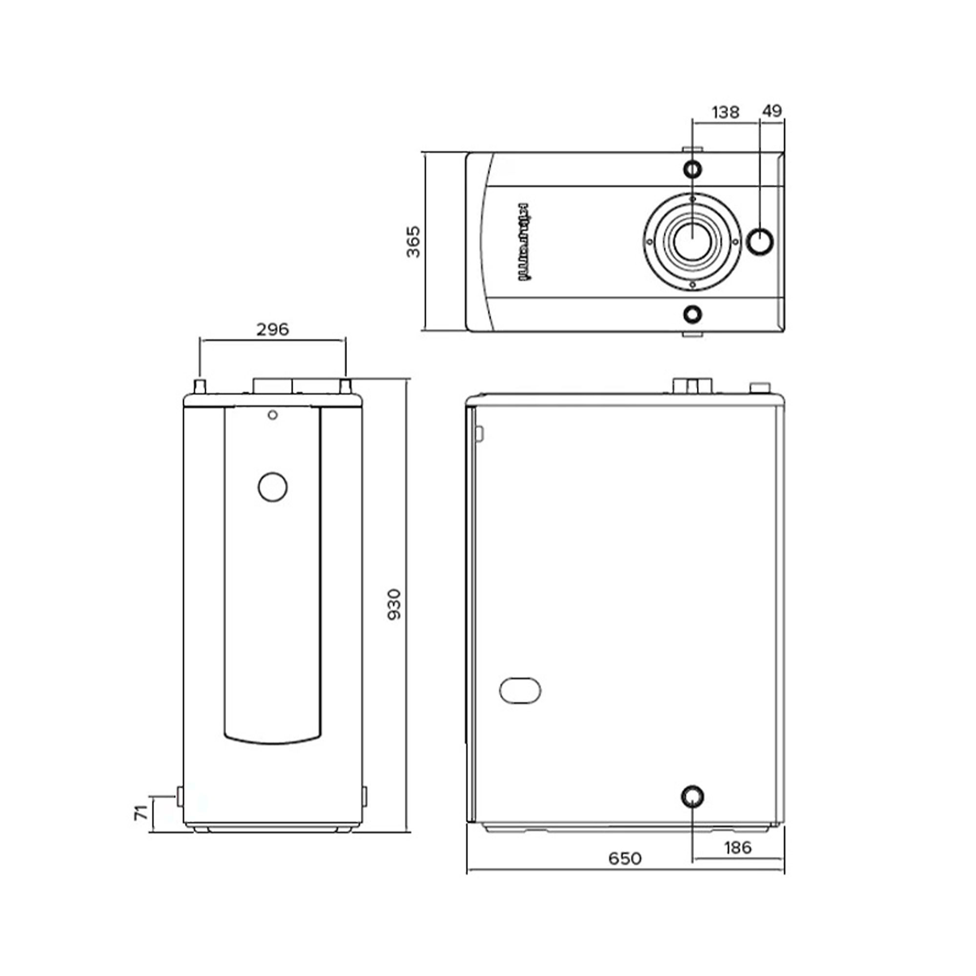 Котел дизельный KITURAMI TURBO-21 напольный, 2 конт., закр.кам.сгор. — изображение 3