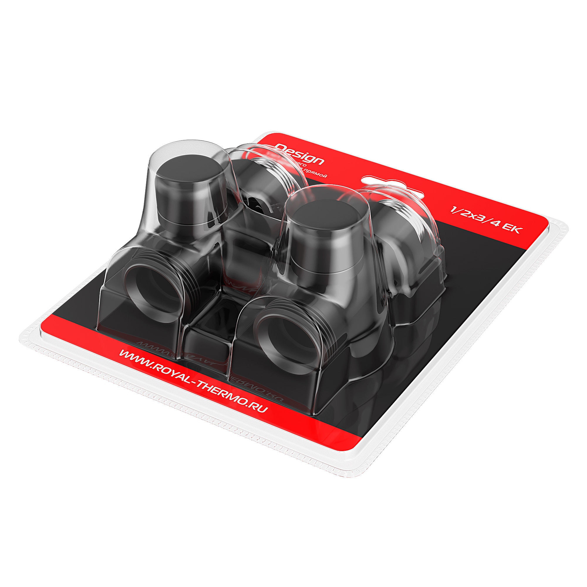 Узел нижнего подключения Royal Thermo Design прямой 1/2"х3/4" EK (черный) — изображение 6