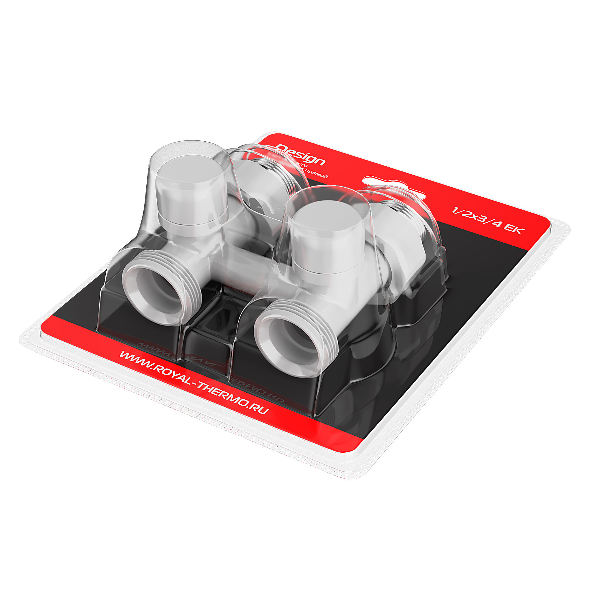 Узел нижнего подключения Royal Thermo Design прямой 1/2"х3/4" EK (белый) — изображение 6