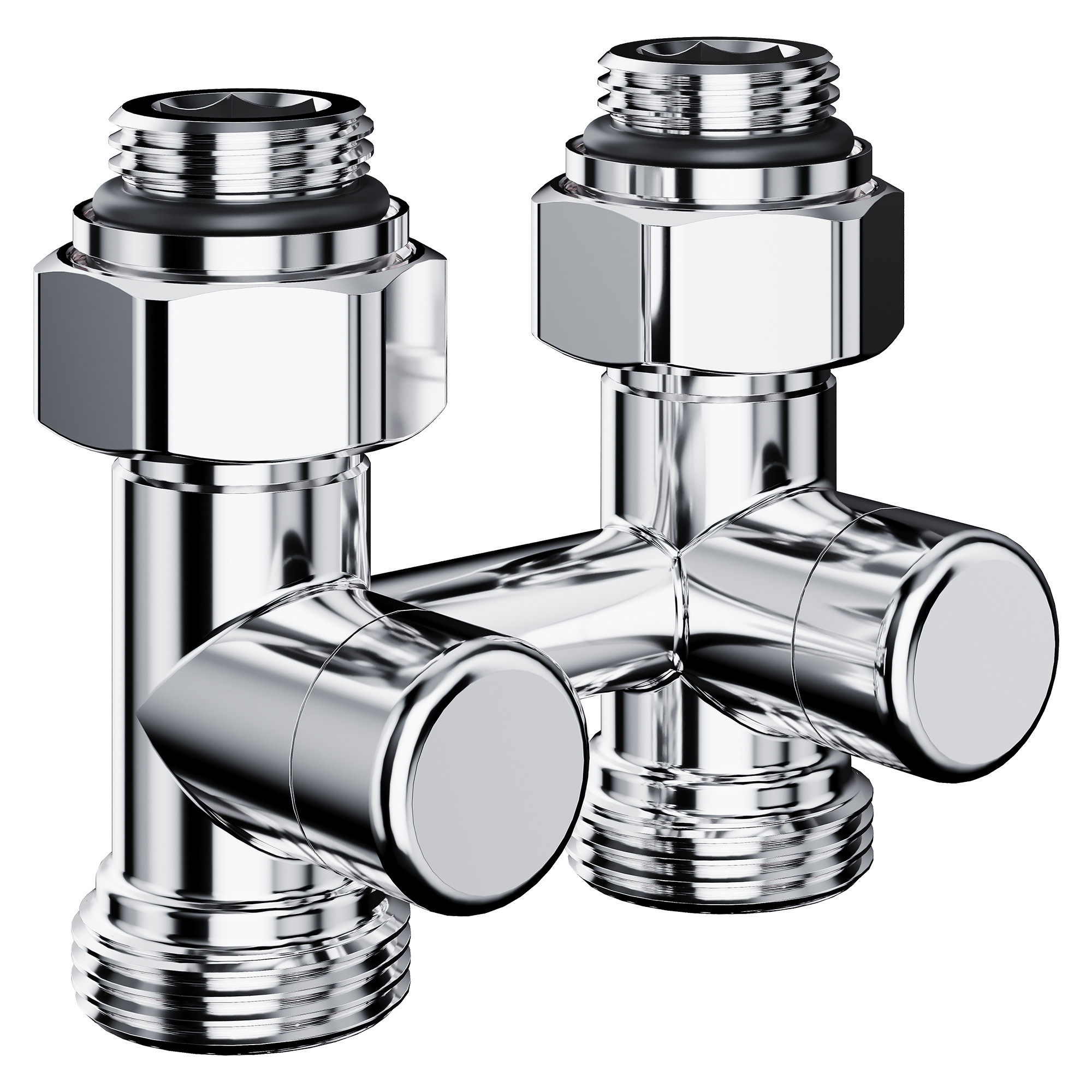 Узел нижнего подключения Royal Thermo Design прямой 1/2″х3/4″EK (хром)
