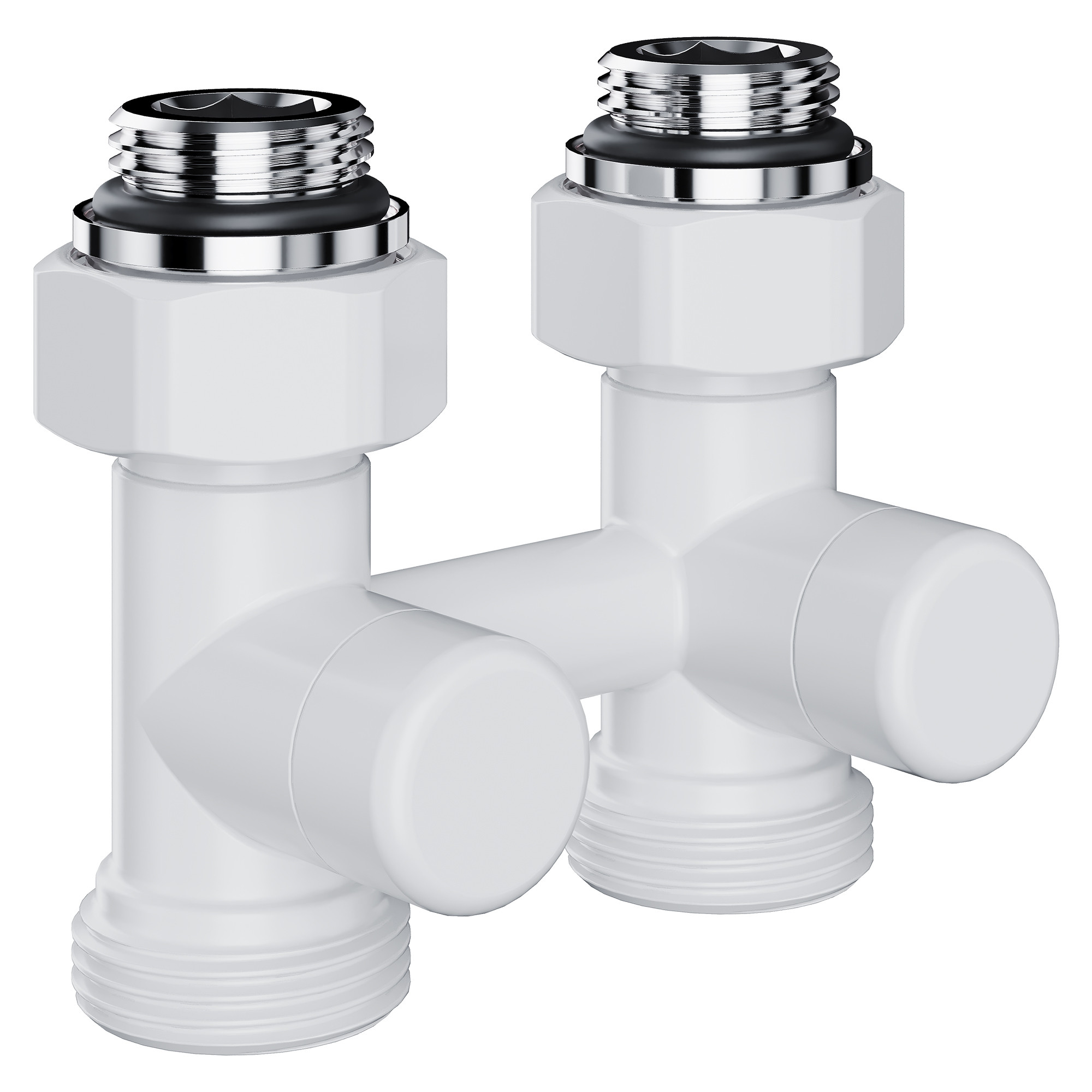 Узел нижнего подключения Royal Thermo Design прямой 1/2″х3/4″ EK (белый)