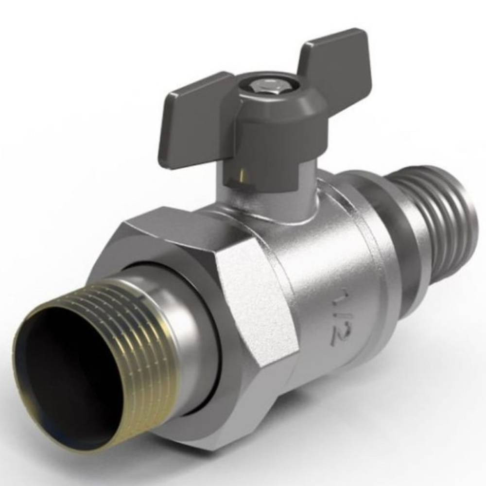 Кран шаровый Royal Thermo с аксиальным соединением НГ 20×3/4″