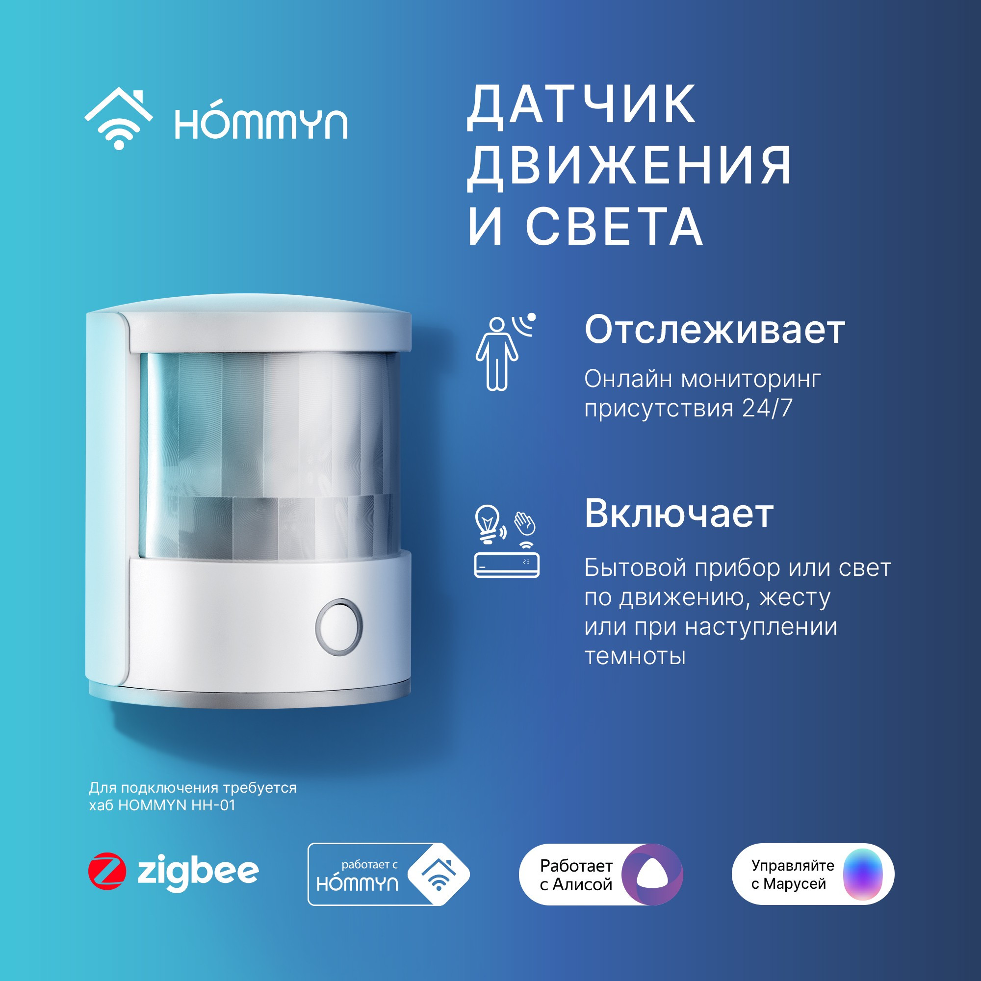 Сенсор движения и света HOMMYN MS-21-Z — изображение 5