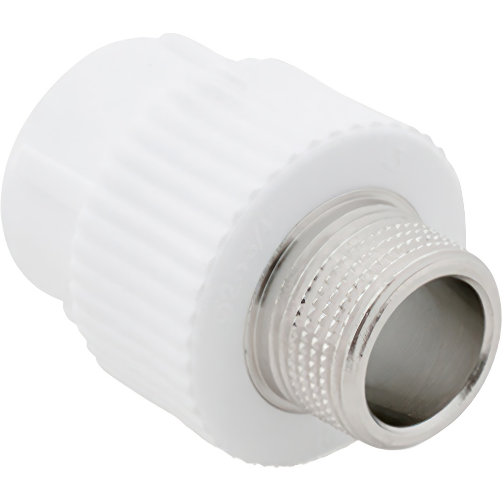 Муфта комбинированная, бел. PP-R D 20х1/2″, НР, РТП (150/25)
