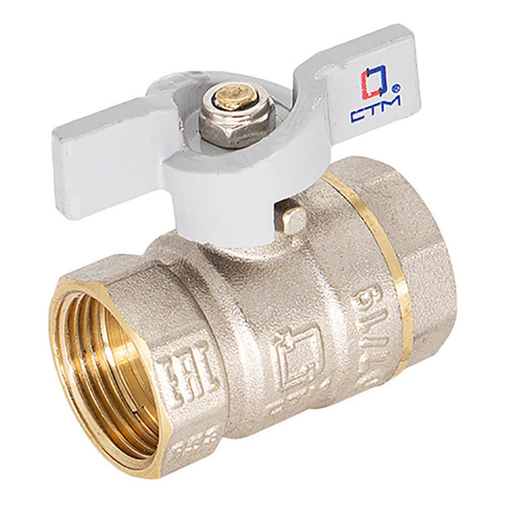 Кран шар. CTM СТАНДАРТ для воды 3/4″ г/г бабочка CWFFB034