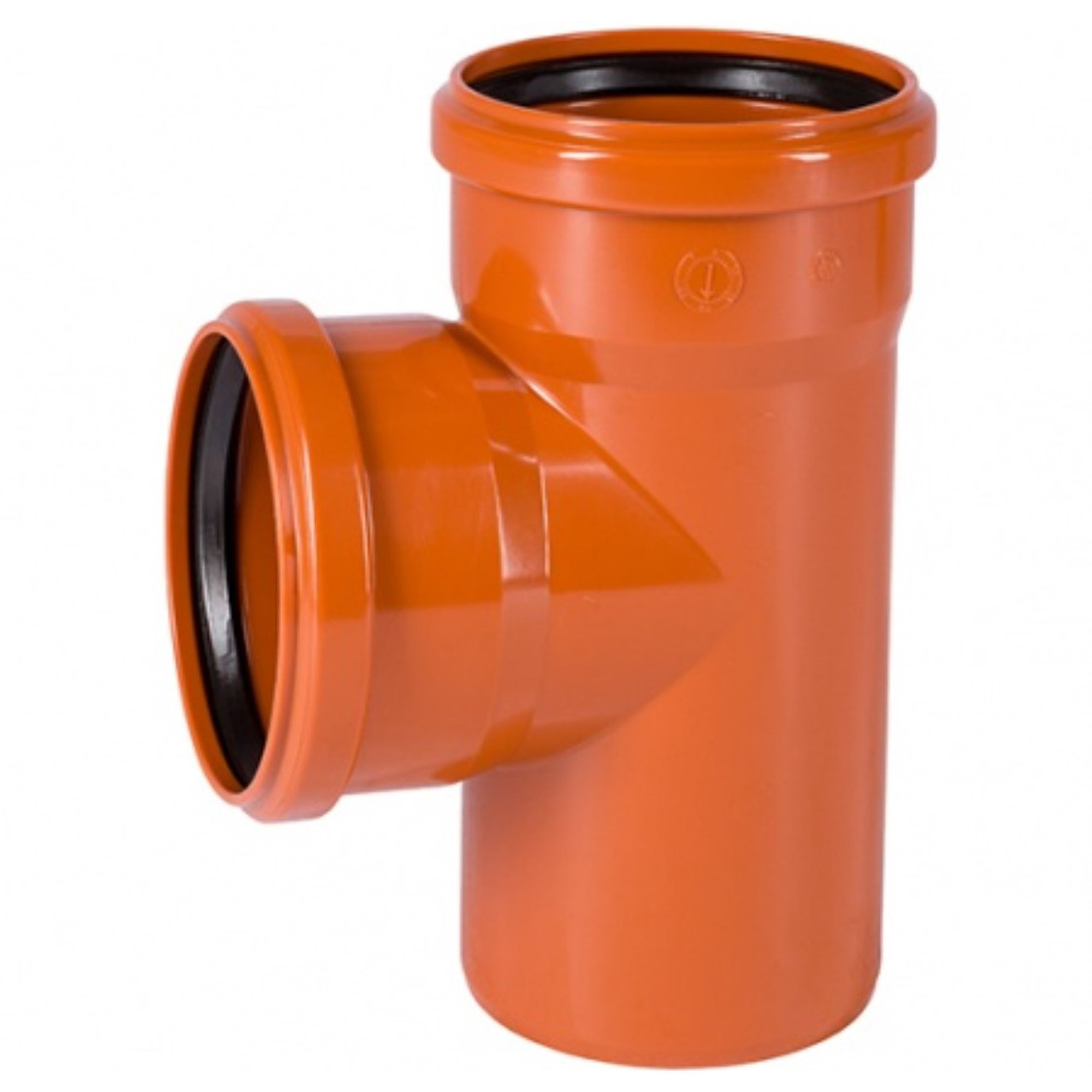 Тройник Ostendorf 250х250×87гр. KGEA НК PVC рыжий