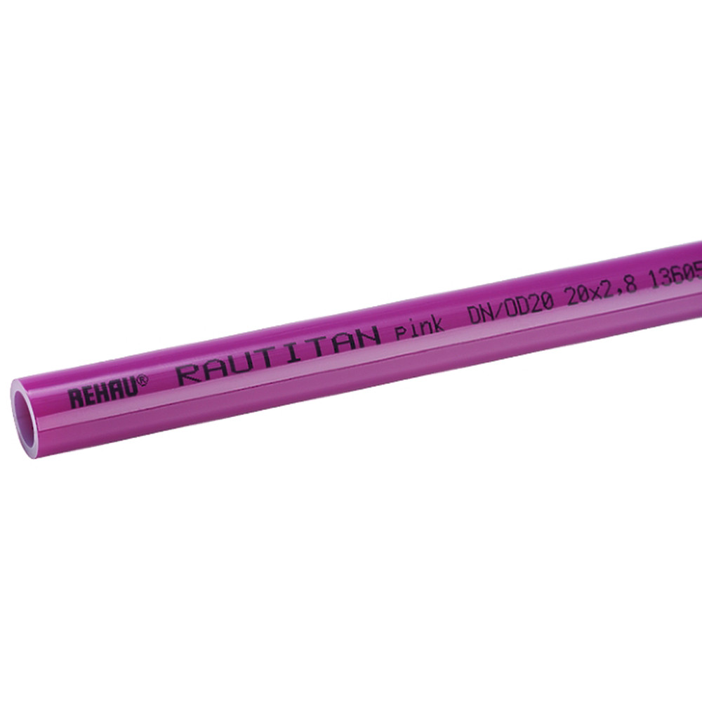 Труба универсальная REHAU RAUTITAN pink+ 25х3,5, метр, (50)