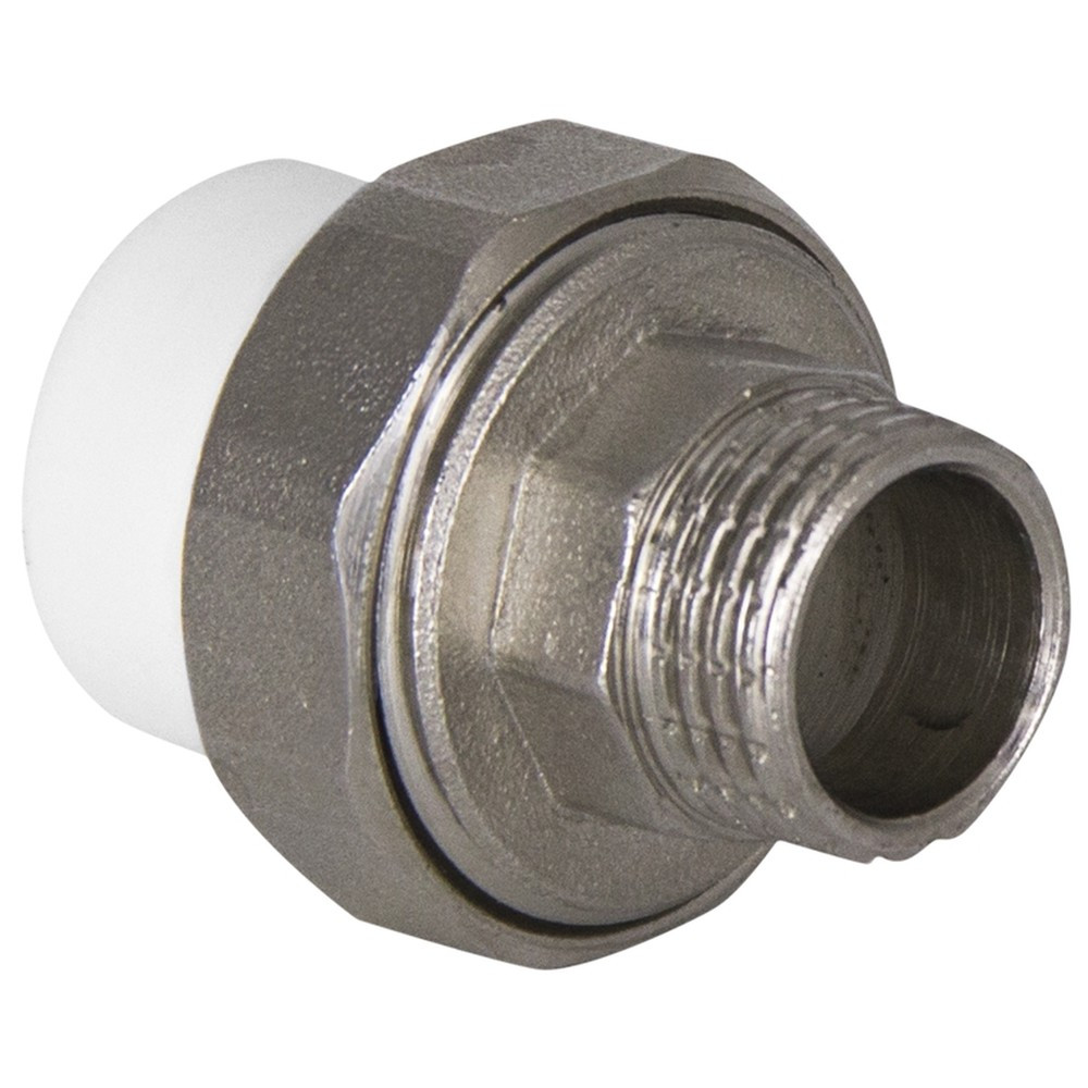 Муфта TEBO бел. PP-R комбин. разъемная (Американка) 32х1″ НР O-ring (10/80), арт. 015022108