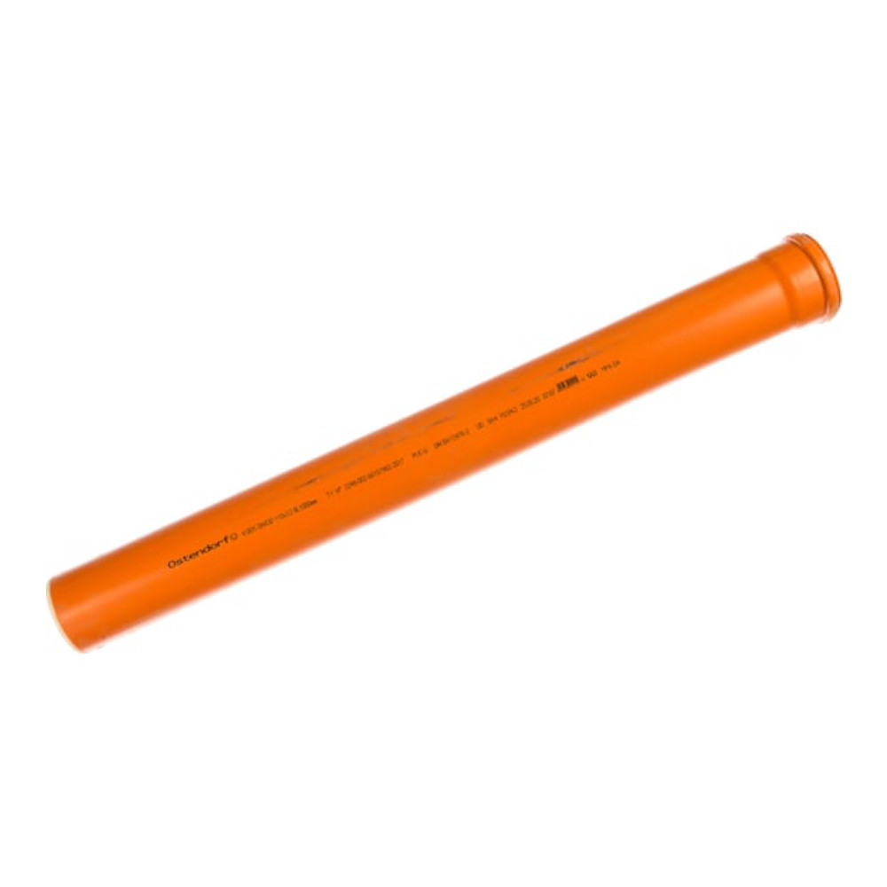 Труба Ostendorf 110×1000 мм KGEM Наруж.кан. PVC рыжий