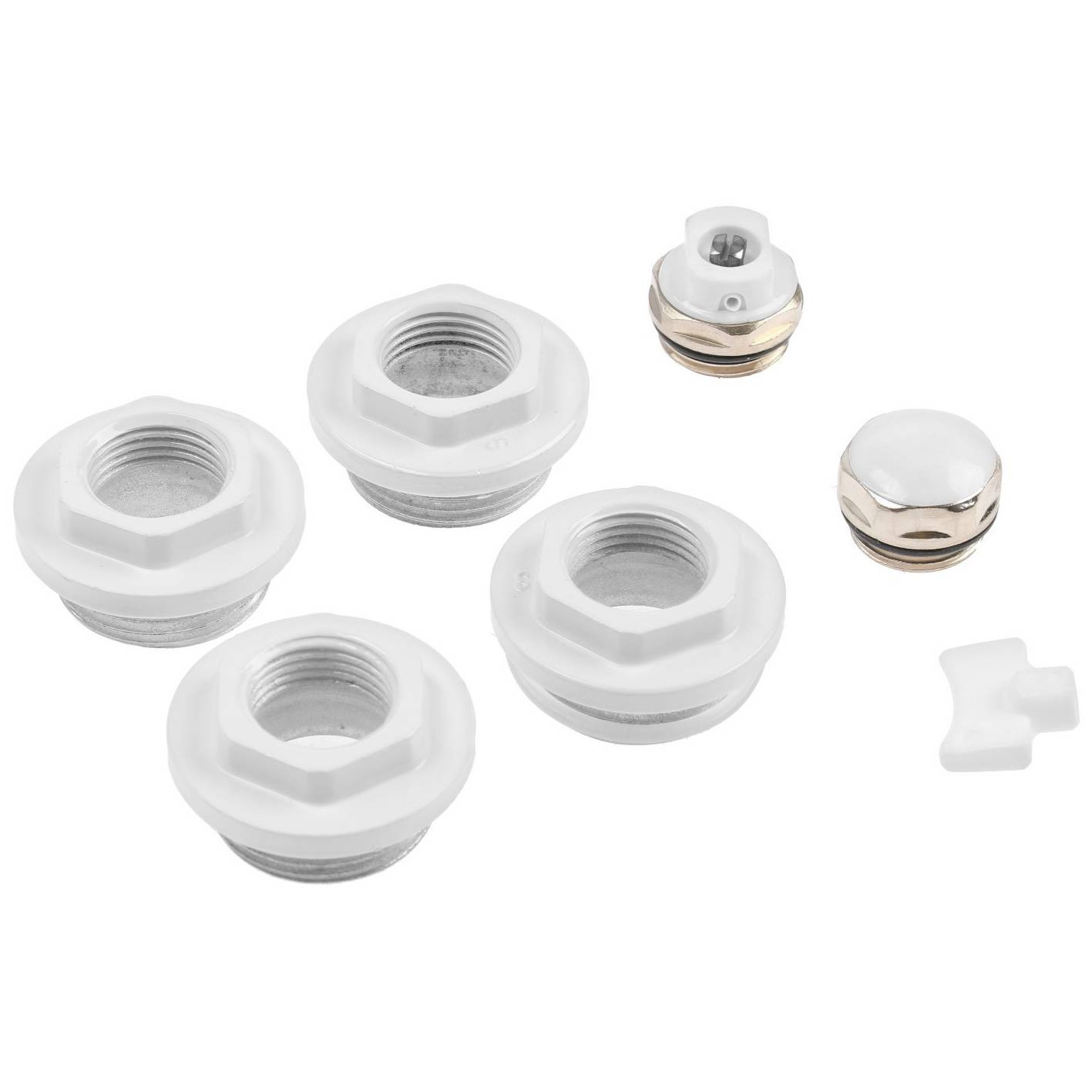 Комплект для радиатора 1/2″ семь предметов (без кронштейнов) Арт.33E1/2