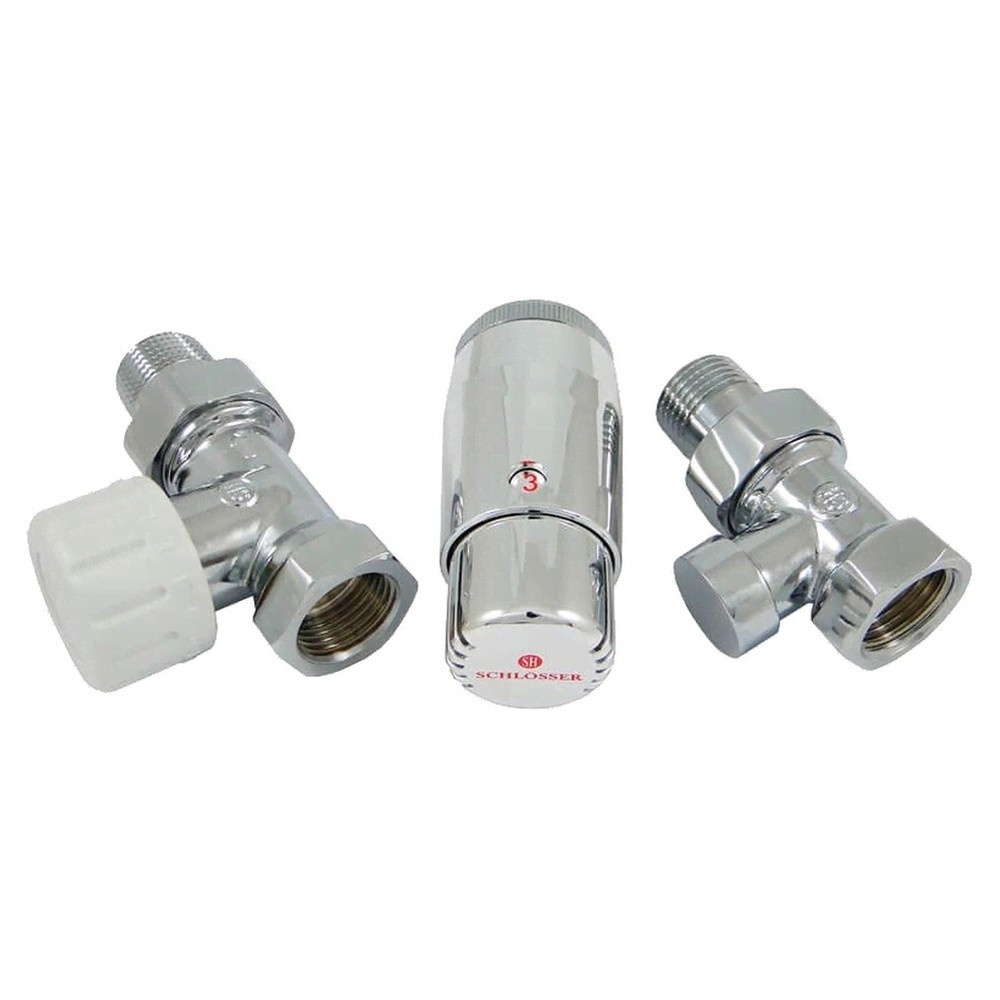 Комплект подключения SCHLOSSER STANDARD MINI 1/2″ прямой, хром, с термоголовкой MINI М30х1,5