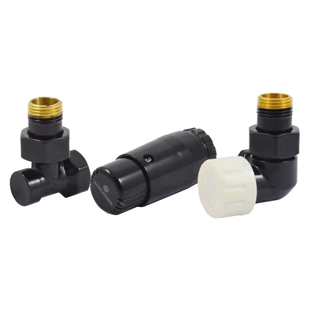 Комплект трехосевой SCHLOSSER STANDARD MINI 1/2″ правый, Ral 9005, с термоголовкой MINI M30x1,5