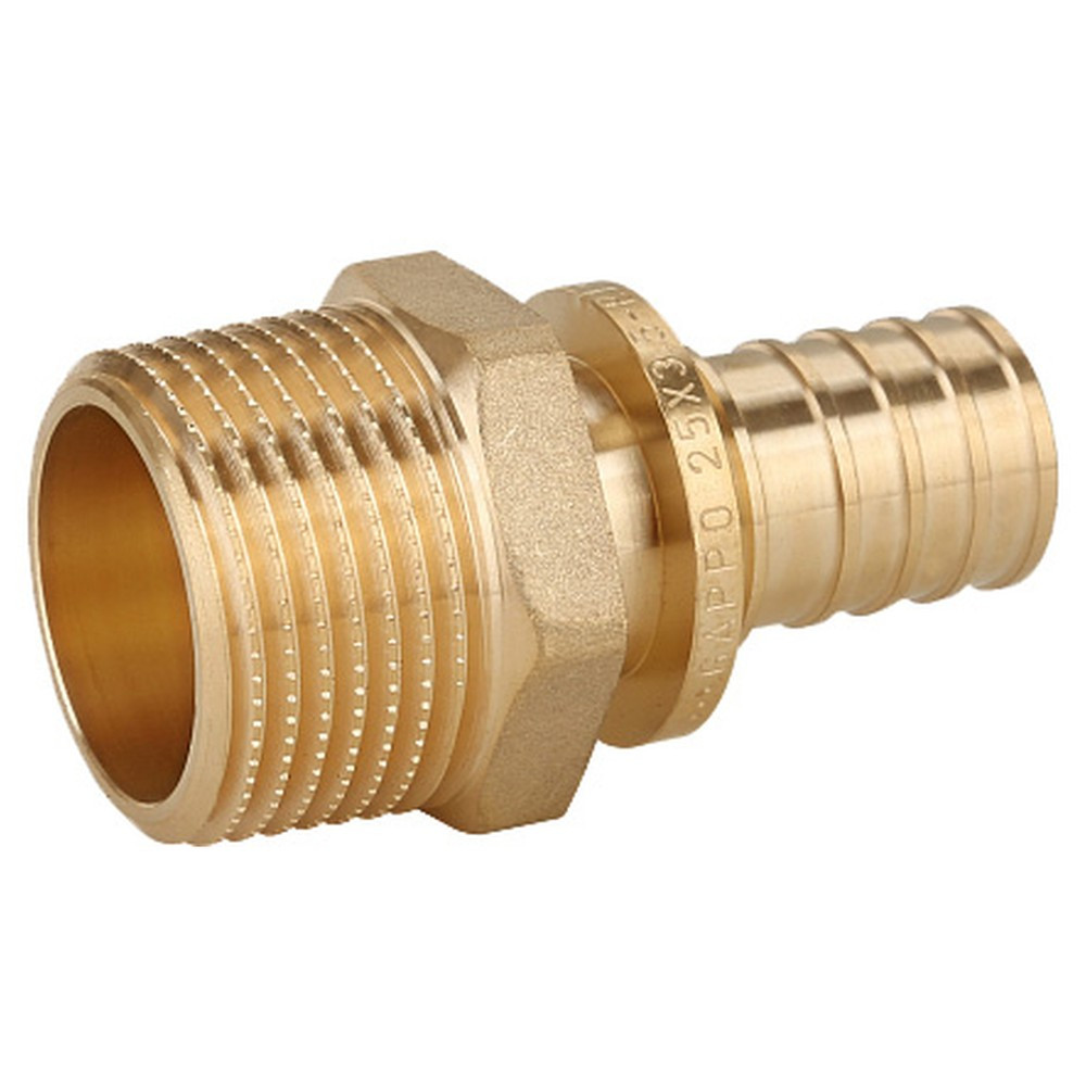 Переходник Gappo с наружной резьбой латунный 16-R 1/2″