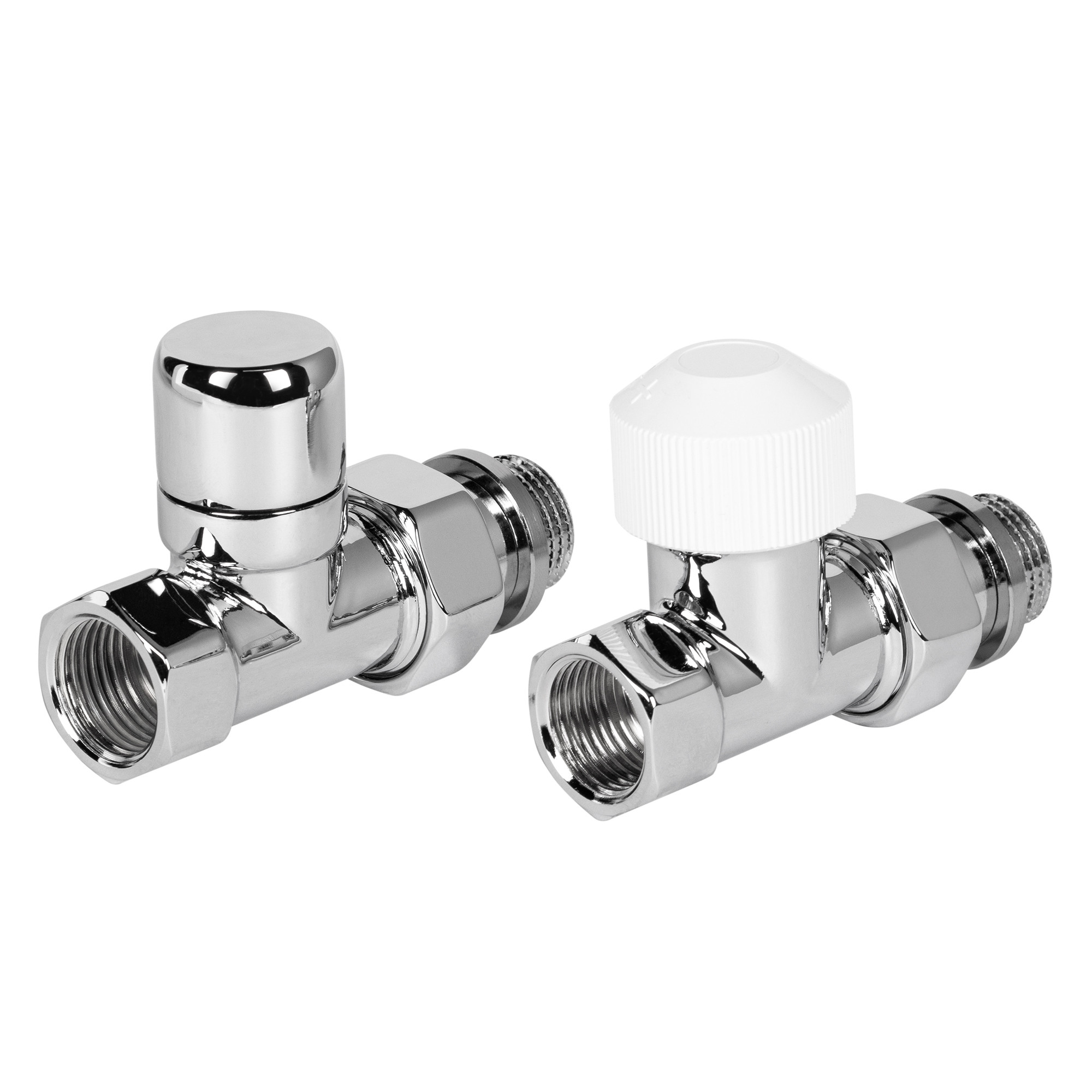 Набор термостатический для радиатора прямой Royal Thermo Design 1/2"М30х1,5 (Хром) — изображение 2