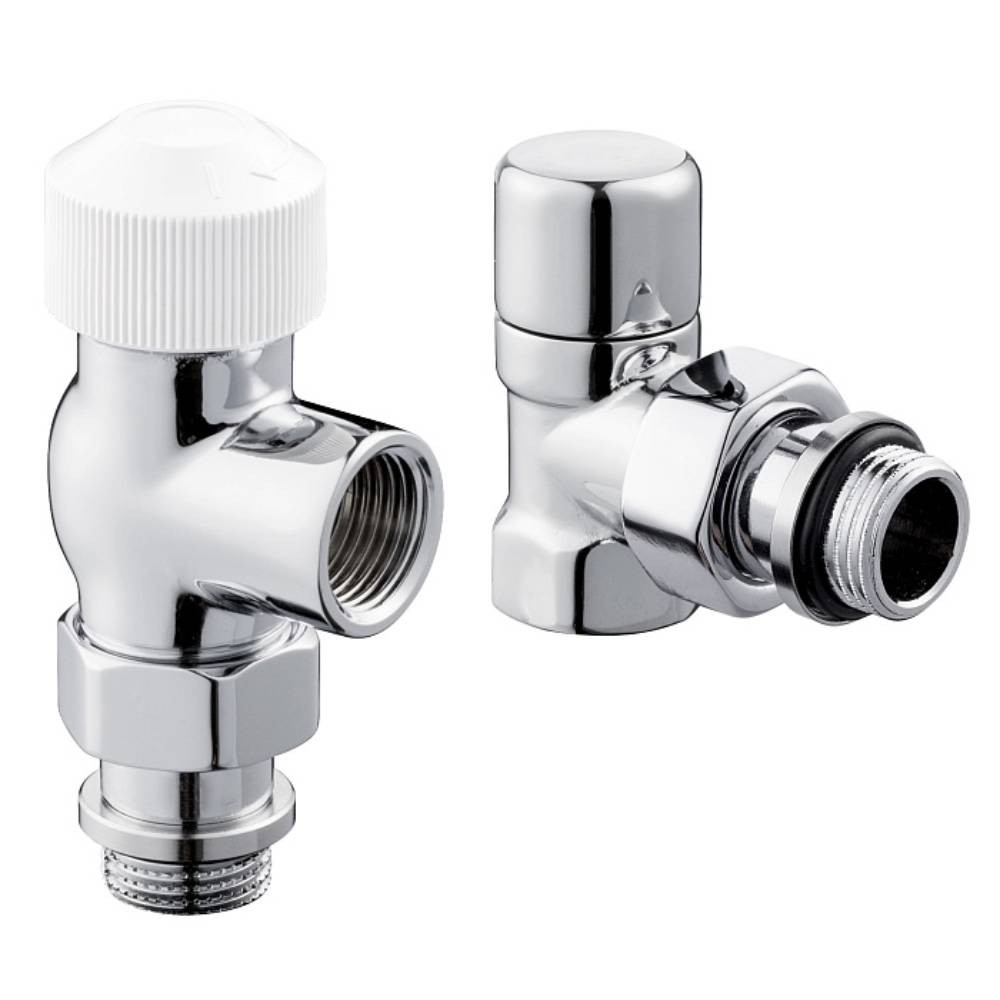 Набор термостатический для радиатора осевой Royal Thermo Design 1/2″М30х1,5 (Хром)