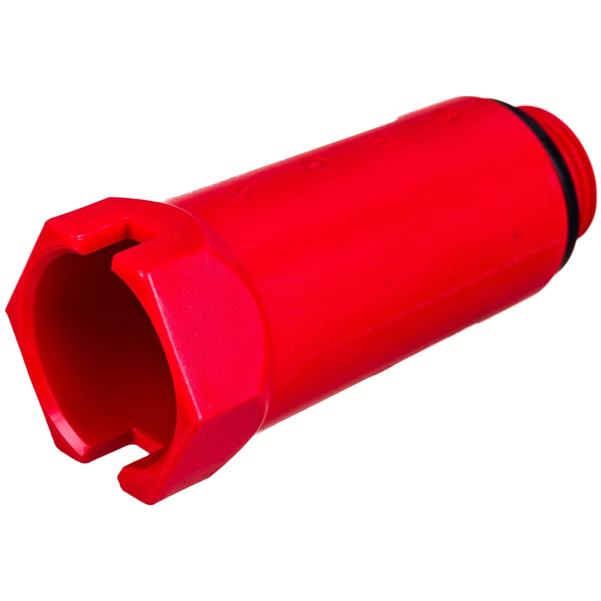 Заглушка Uni-Fitt монтажная Н 1/2″ с прокладкой (красная)