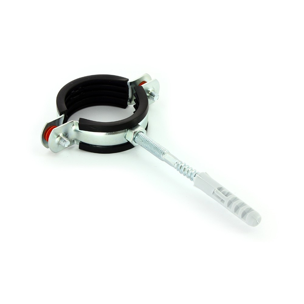 Хомут Uni-Fitt 1 1/4″ (40-45 мм) с резиновым уплотнителем, шпилькой и дюбелем
