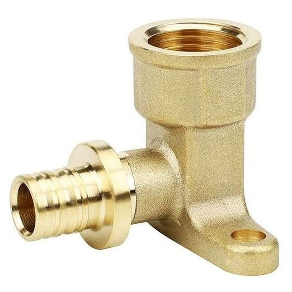 Угол VARMEGA Slide-fit настенный (водороз.) ВР, 16×1/2″, Н-50мм, с креп., акс., латунь, VM51611