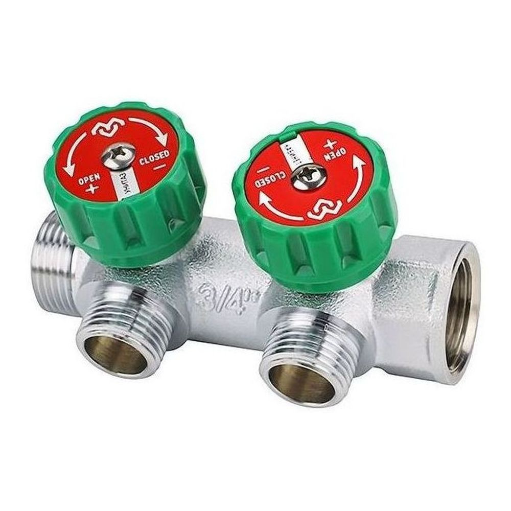 Коллектор регулирующий VARMEGA 3/4″ 2 х 1/2″ хромированный VM14602