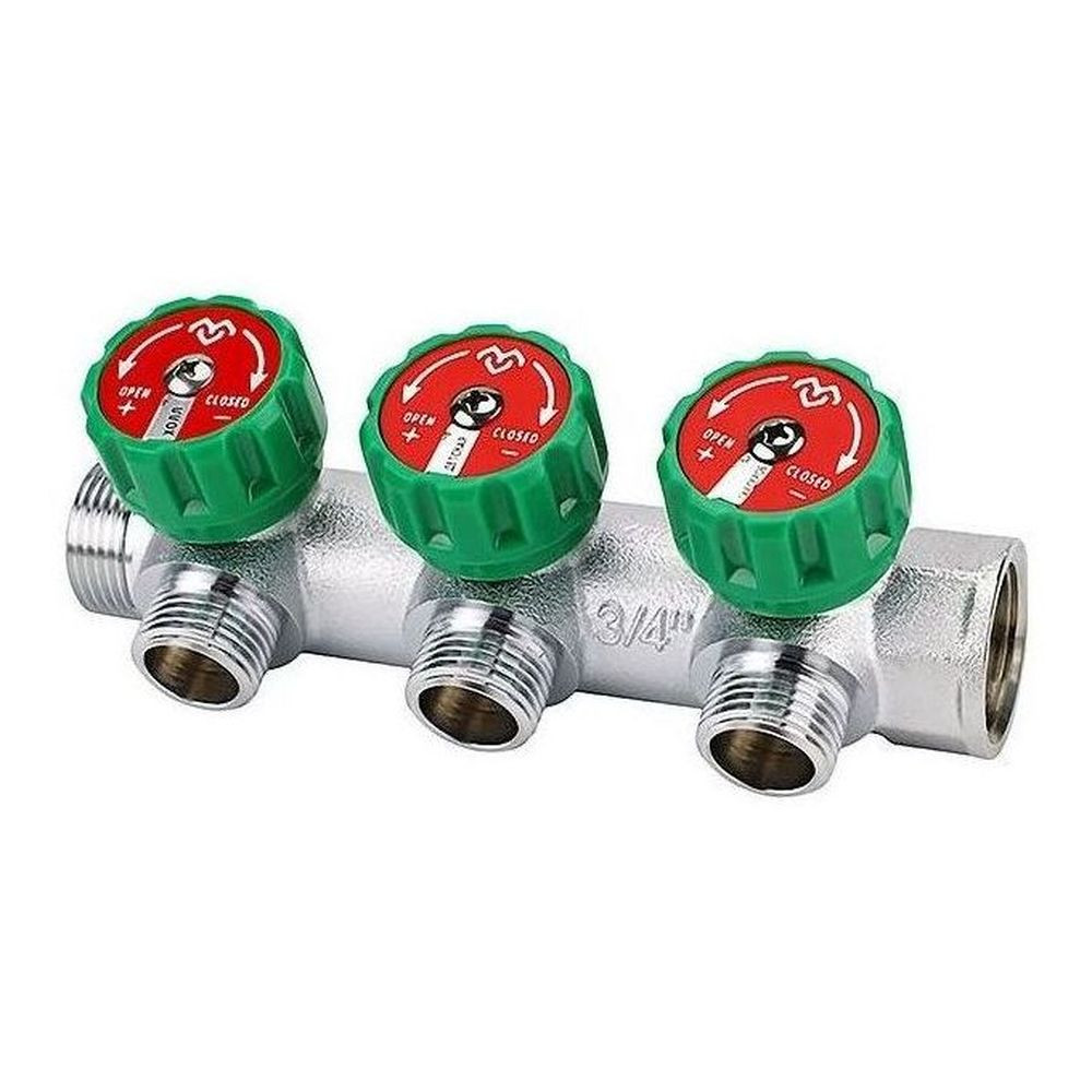 Коллектор регулирующий VARMEGA 3/4″ 3 х 3/4″ЕК хромированный VM14613