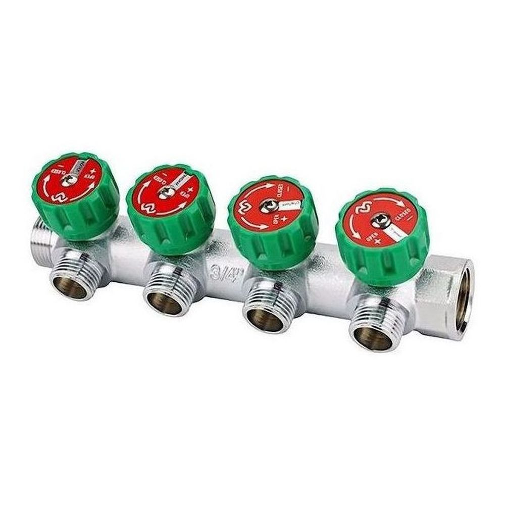 Коллектор регулирующий VARMEGA 3/4″ 4 х 1/2″ хромированный VM14604