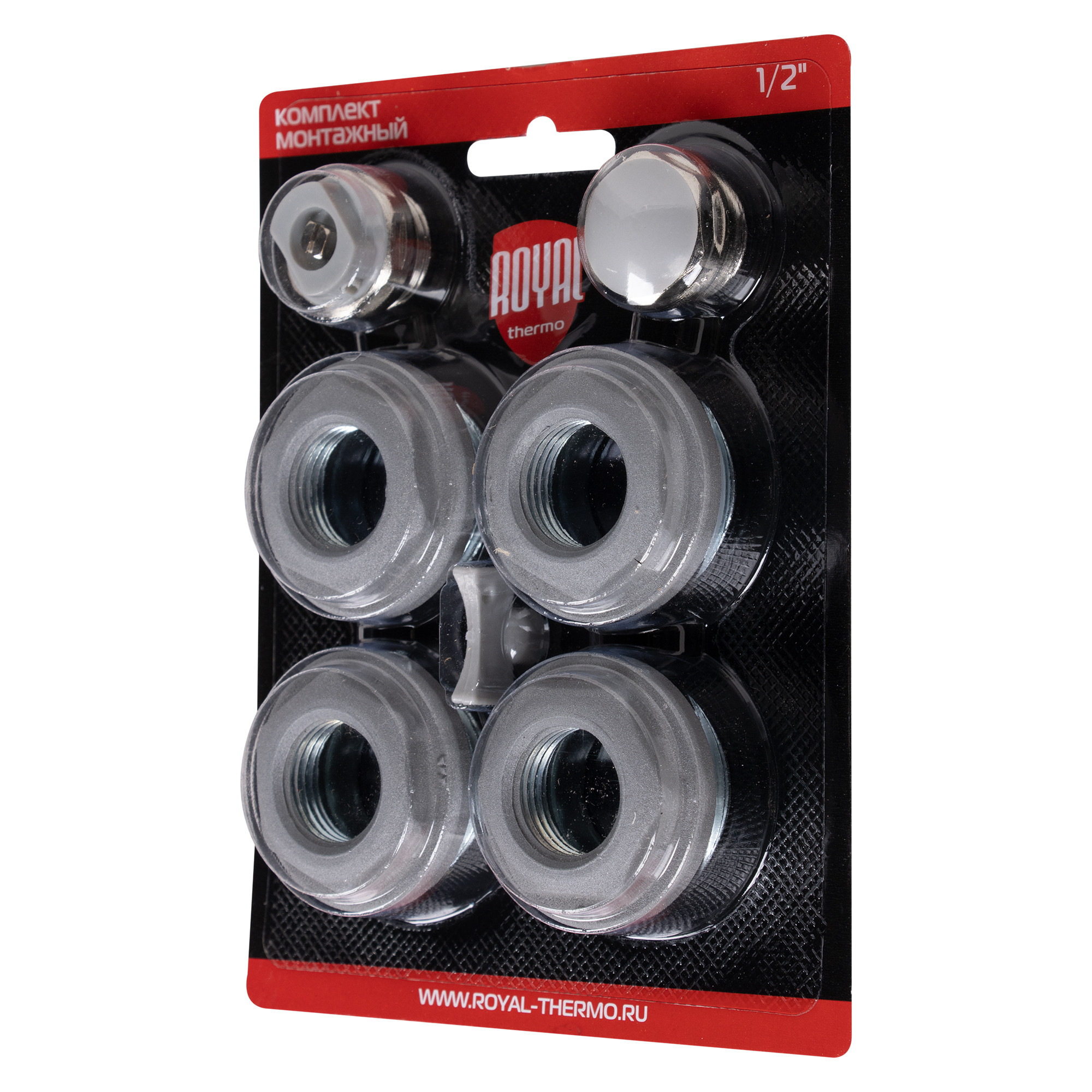 Комплект монтажный Royal Thermo 1”х 1/2″ серебристый
