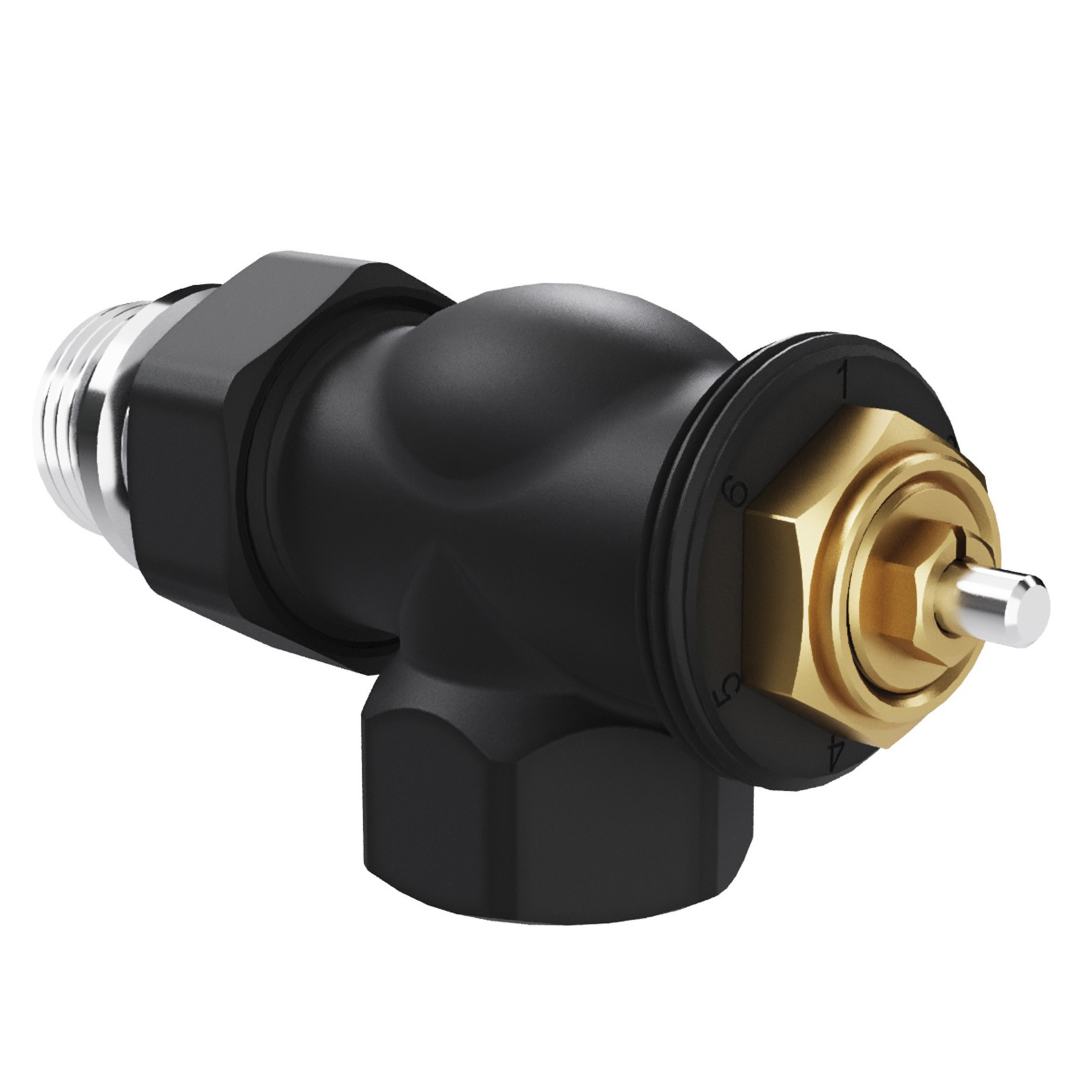 Набор термостатический осевой Royal Thermo Design 1/2"М30х1,5 (Черный) — изображение 3
