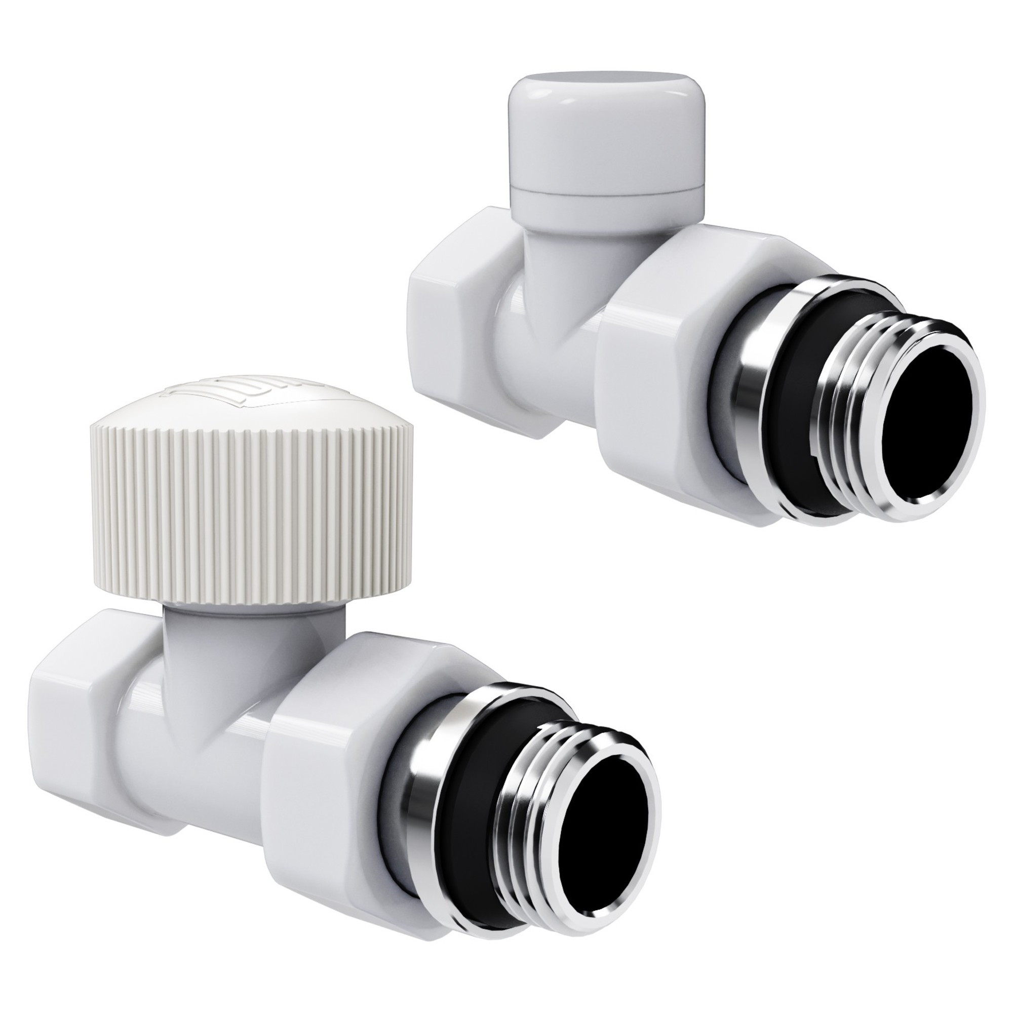 Набор термостатический прямой Royal Thermo Design 1/2″М30х1,5 (Белый)