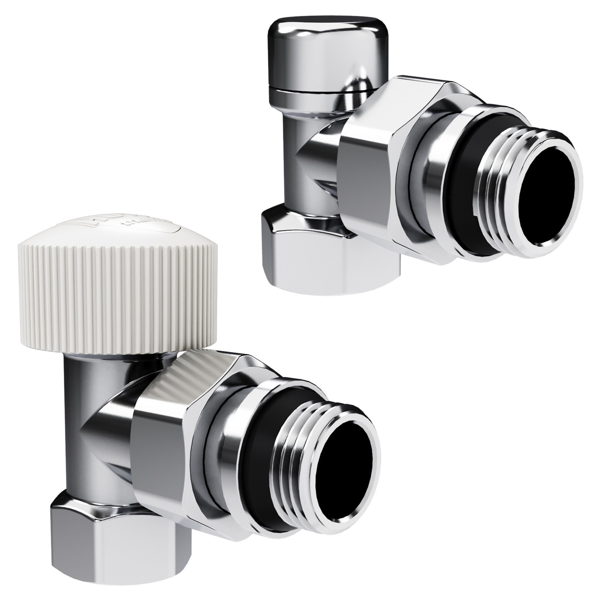 Набор термостатический угловой Royal Thermo Design 1/2″М30х1,5 (Хром)