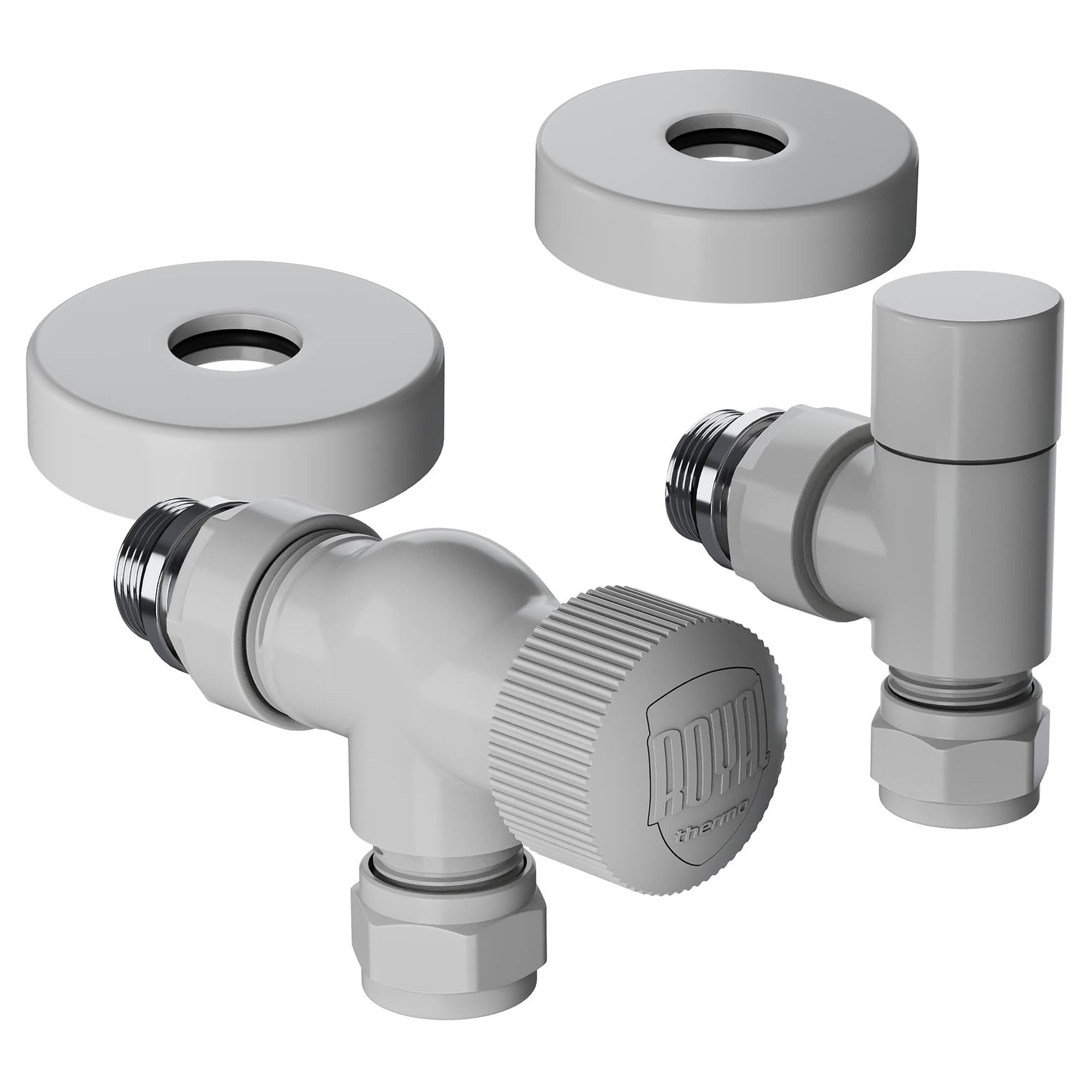 Набор термостатический осевой Royal Thermo Design Pro 15мм М30х1,5 (Белый) — изображение 2