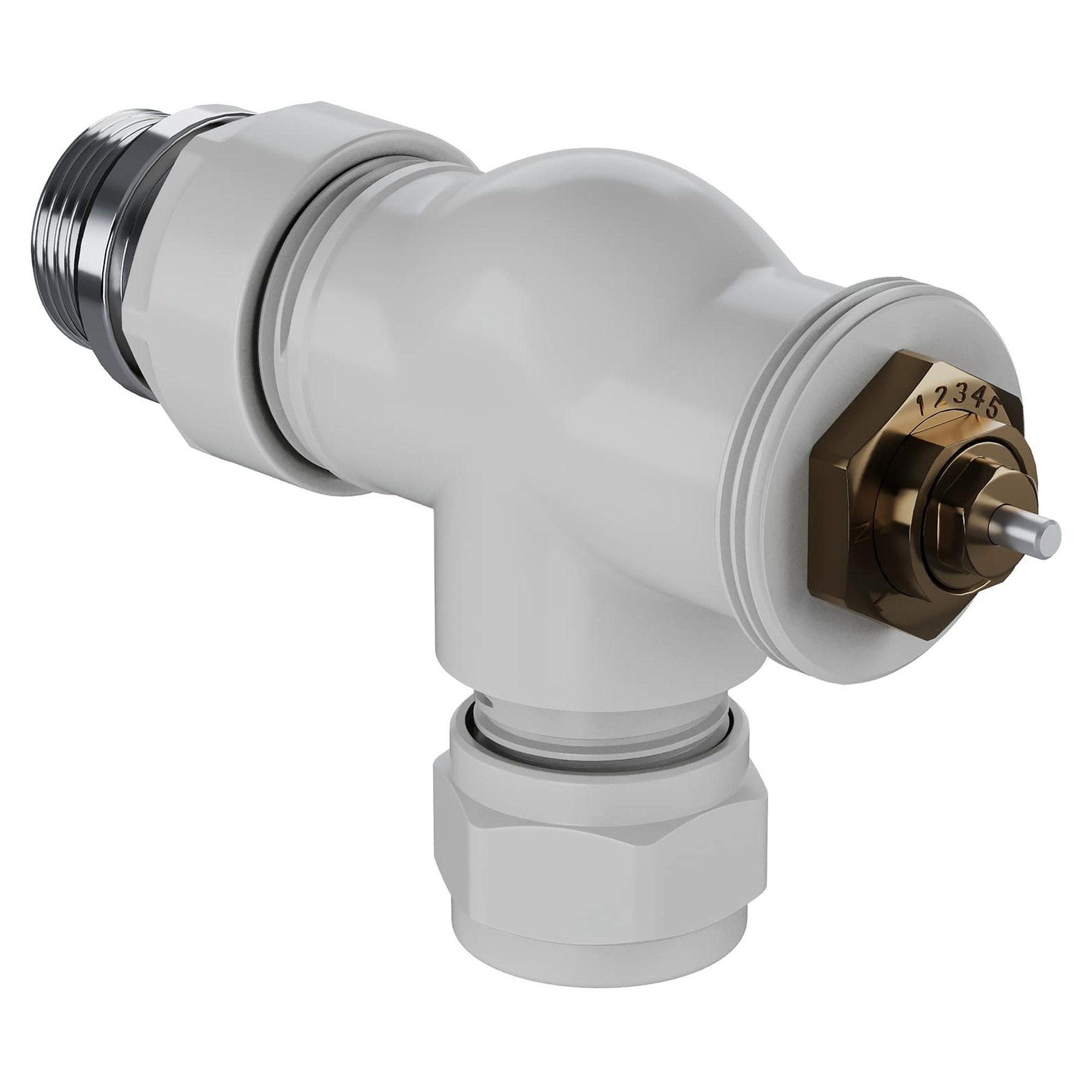 Набор термостатический осевой Royal Thermo Design Pro 15мм М30х1,5 (Белый) — изображение 3