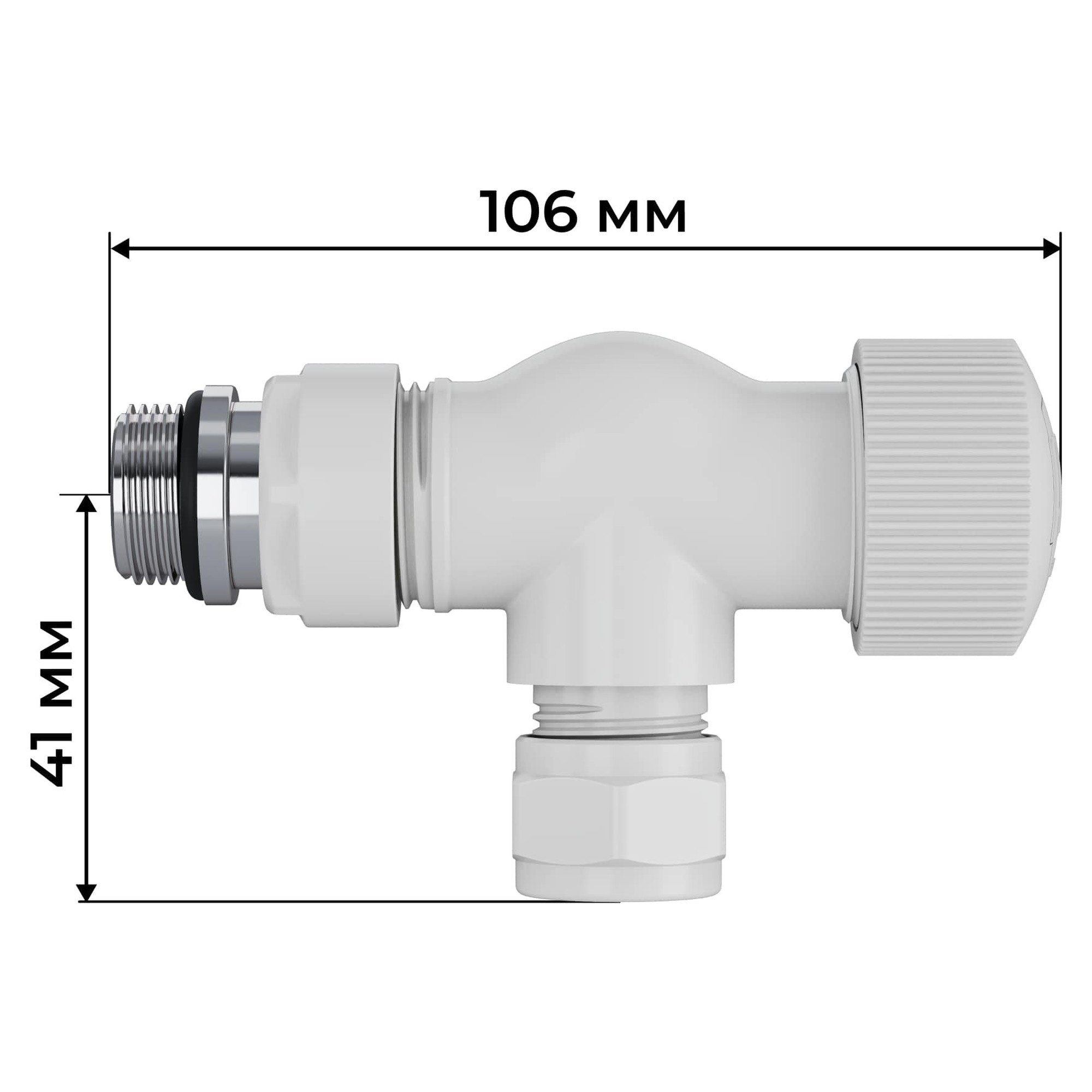 Набор термостатический осевой Royal Thermo Design Pro 15мм М30х1,5 (Белый) — изображение 4