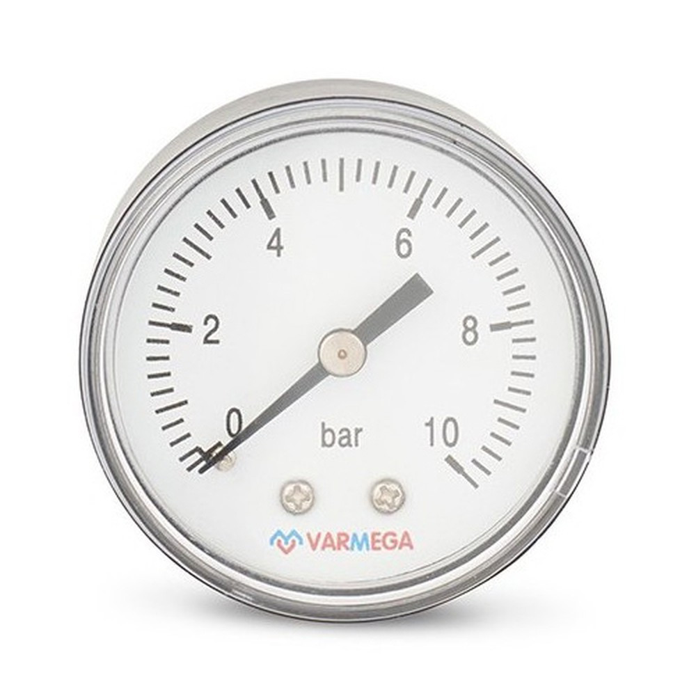 Манометр VARMEGA аксиальный 50 мм, 10 бар, 1/4″, VMMT08-501002