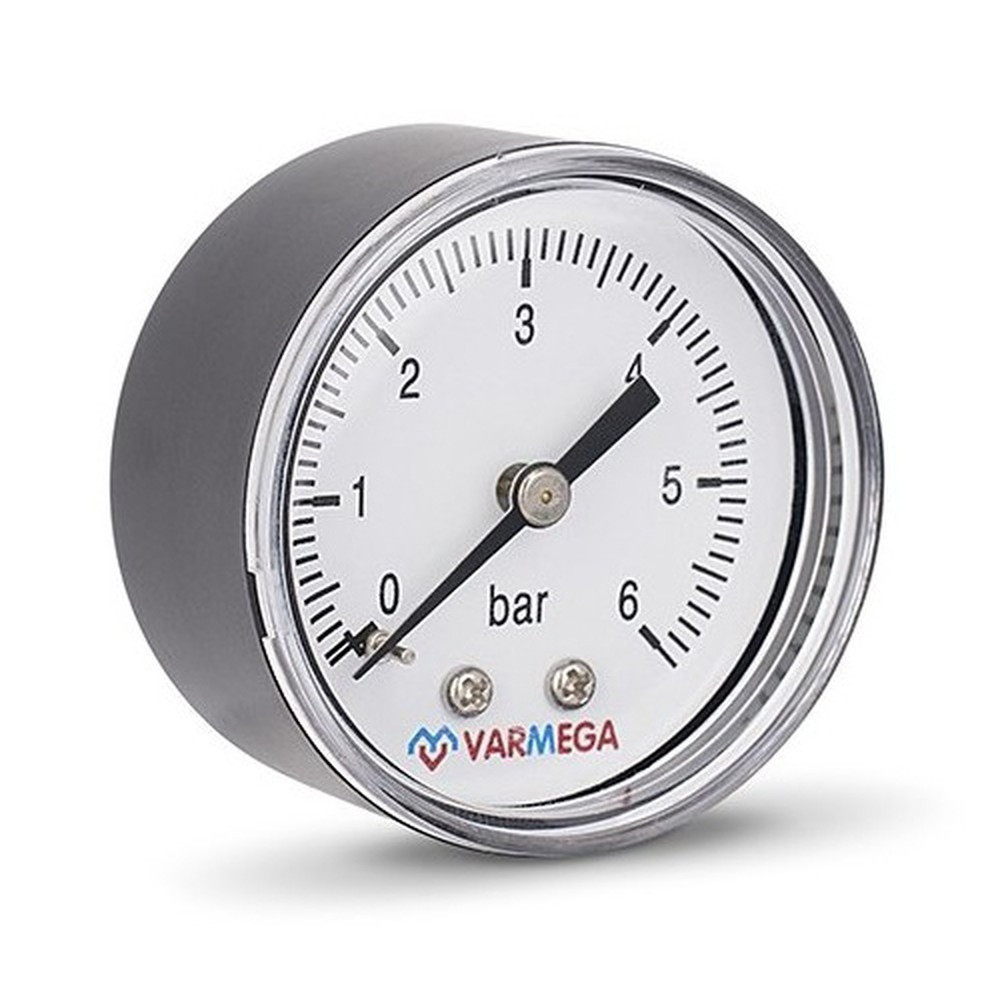 Манометр VARMEGA аксиальный 50 мм, 6 бар, 1/4", VMMT08-500602 — изображение 2
