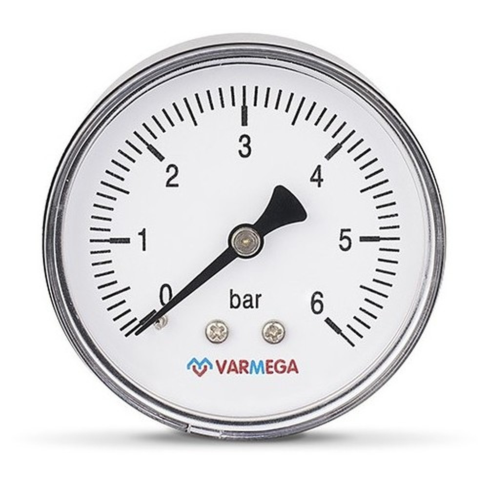 Манометр VARMEGA аксиальный 63 мм, 6 бар, 1/4″, VMMT08-630602