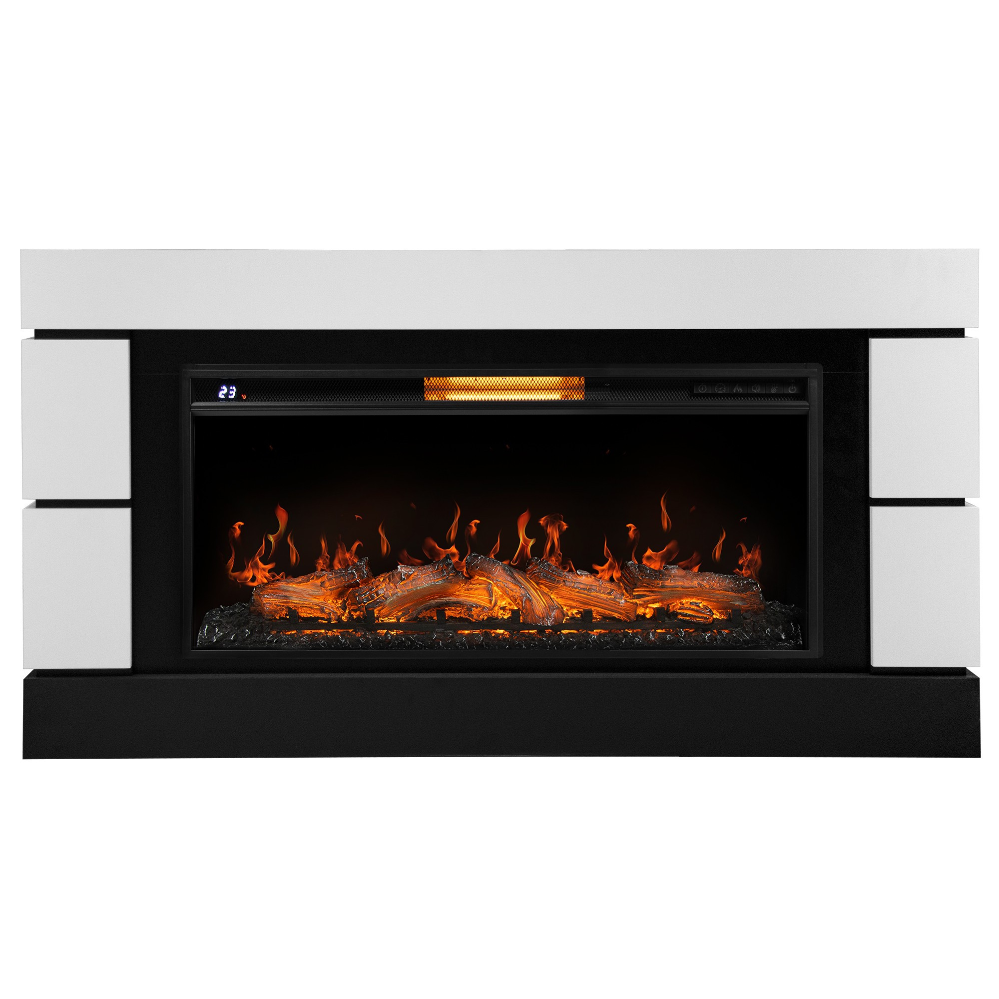 Каминокомплект: Очаг Electrolux EFP/P-3620LS, портал Moderno 42/40/36, белый, р/в — изображение 2