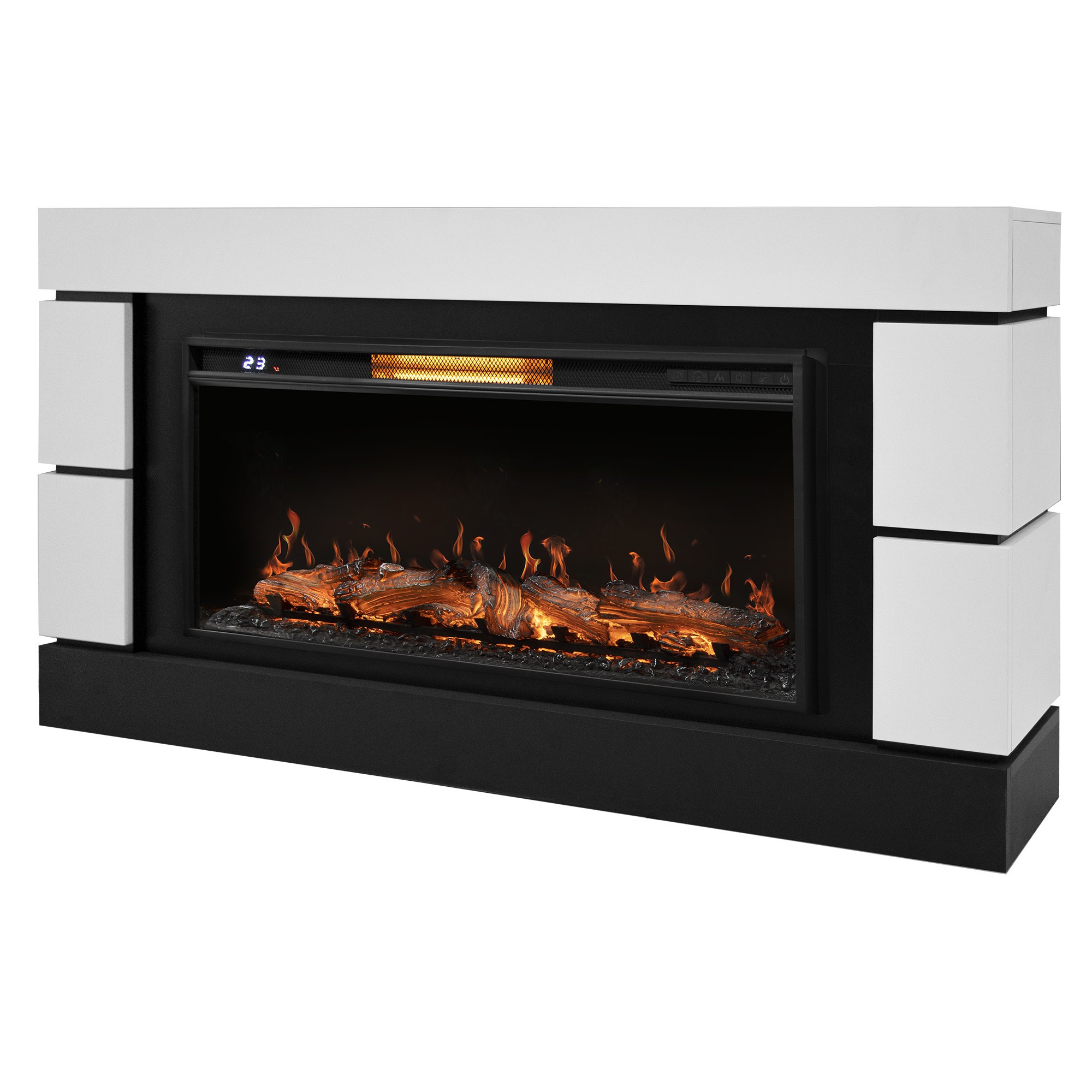 Каминокомплект: Очаг Electrolux EFP/P-4220LS, портал Moderno 42/40/36, белый, р/в
