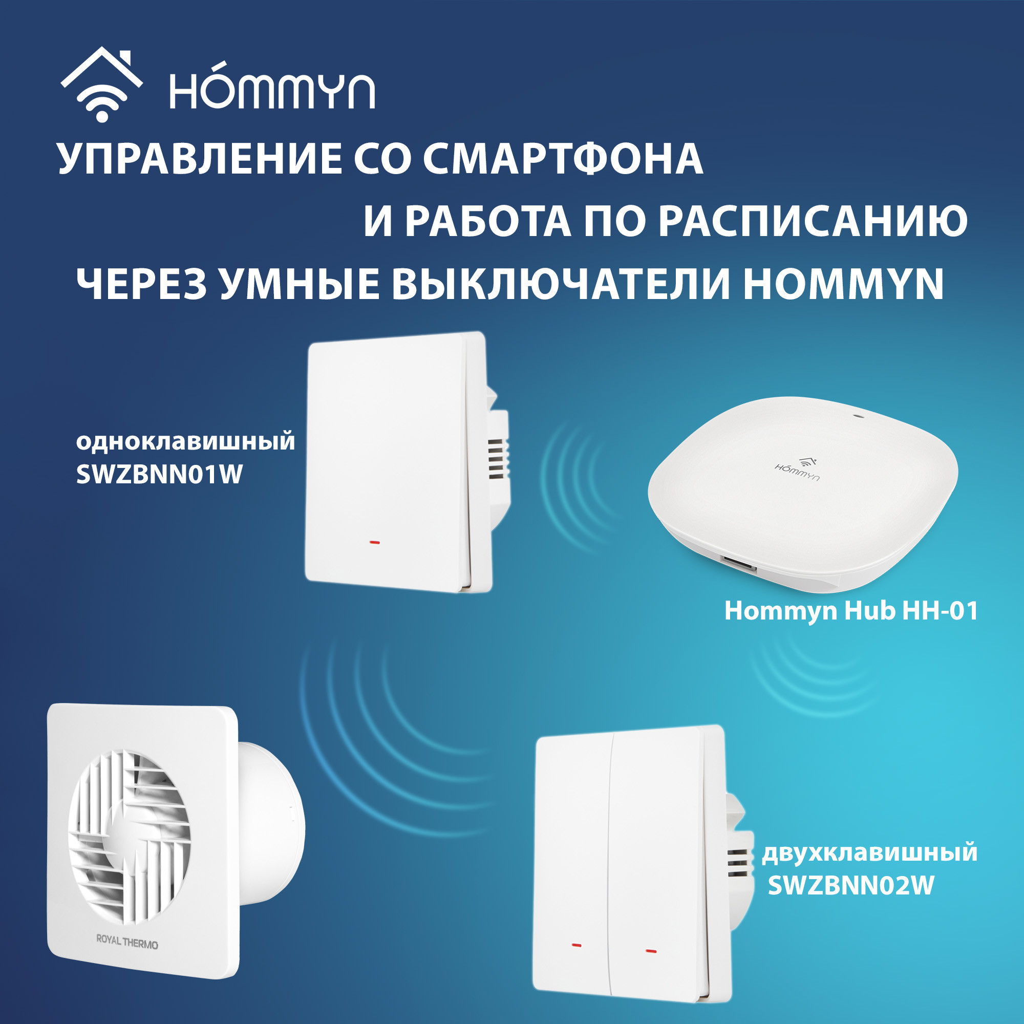Вентилятор вытяжной Royal Thermo Trident RAFT 100 HT с таймером и гигростатом — изображение 9