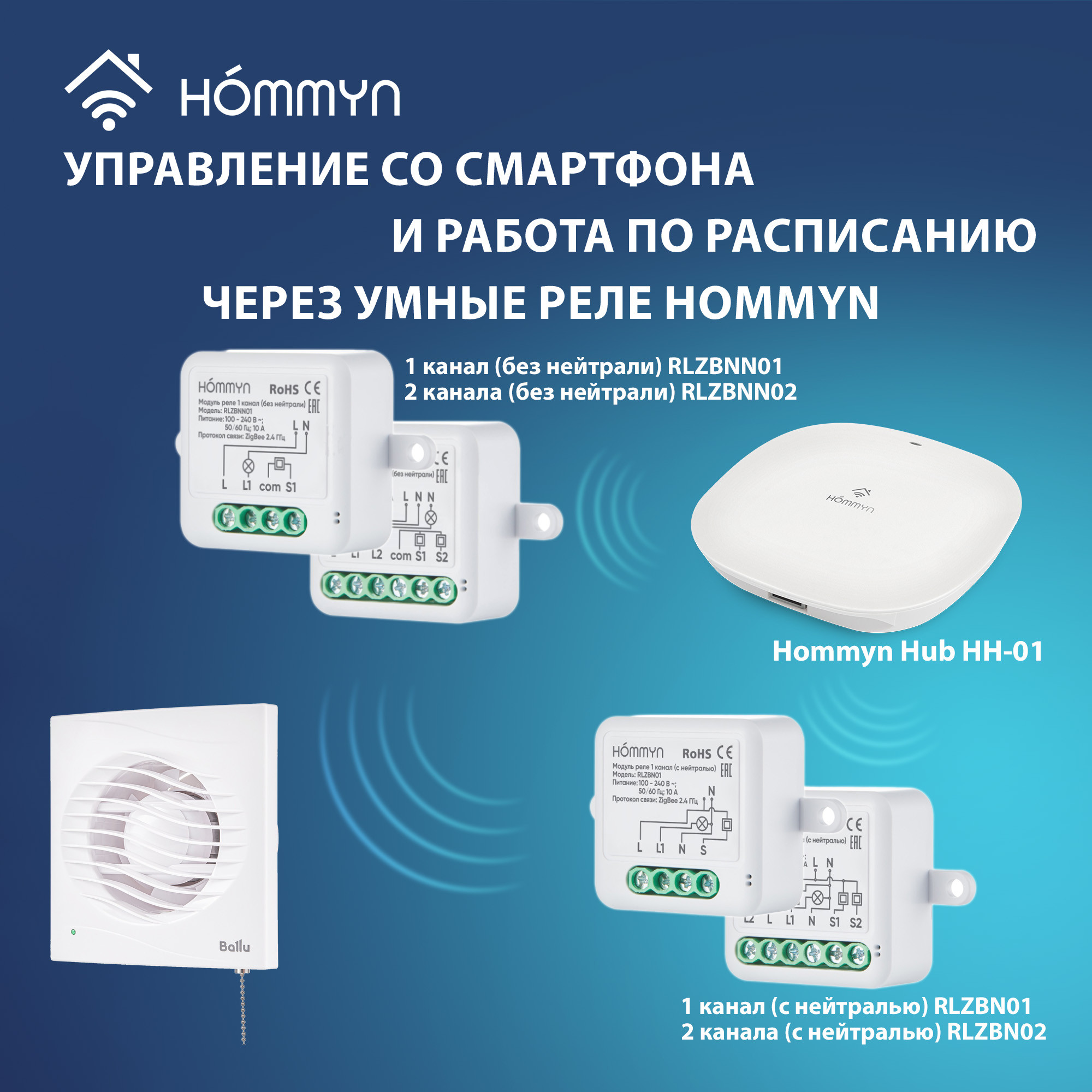 Вентилятор вытяжной Ballu BAF-AR 100 VP с обратным клапаном и тяговым выключателем — изображение 11