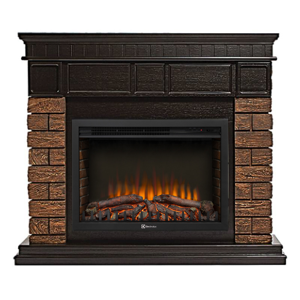 Каминокомплект: Очаг Electrolux 3020RLS N, портал Bricks Wood 30 кам. кор. шп. т.д — изображение 2
