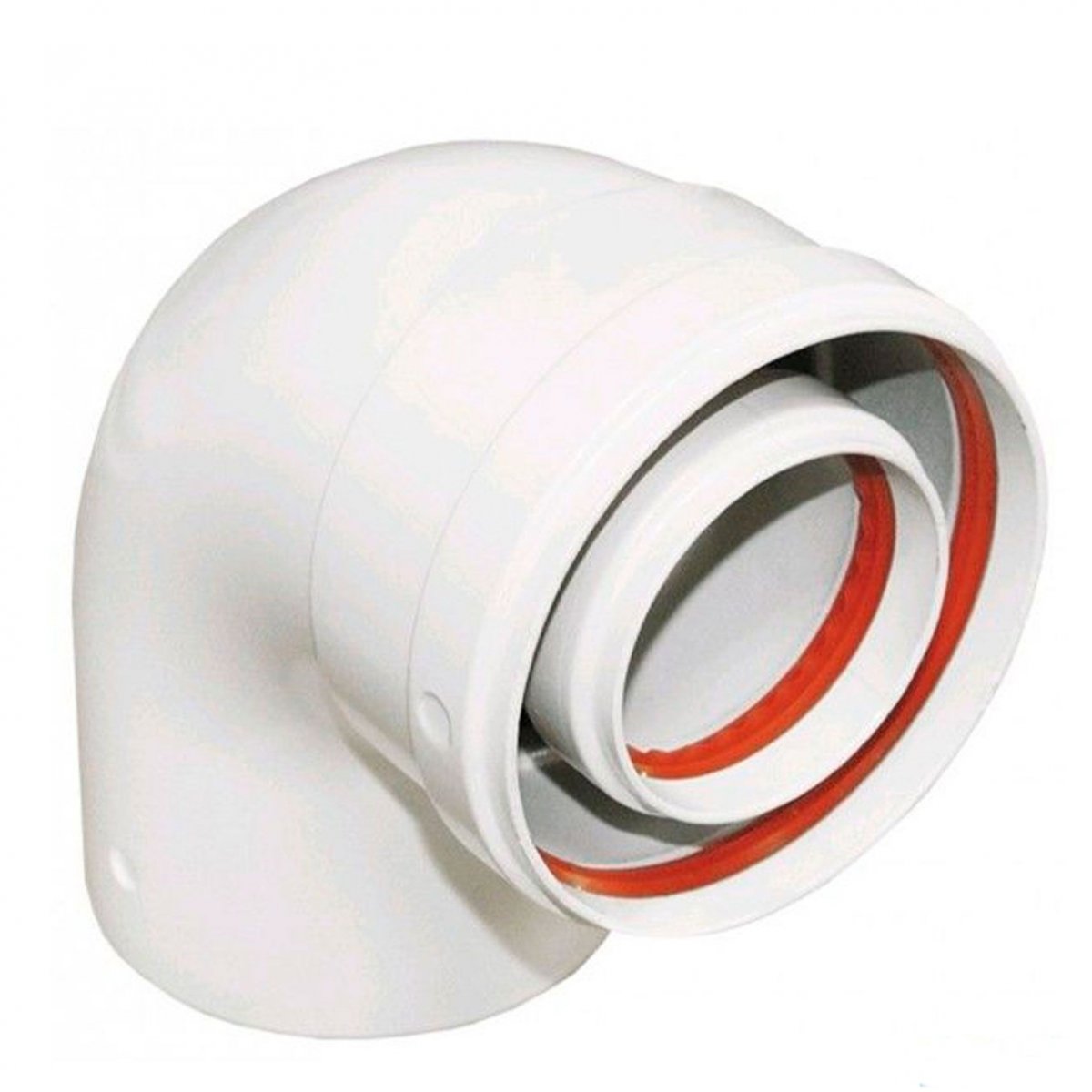 Колено коаксиальное 90гр. BAXI полипропиленовое, диам. 80/125 для конденс. котлов