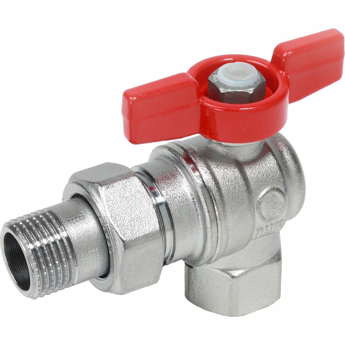 Кран шаровой Giacomini полнопроходной НГ угловой (Американка) 1/2″ крас.бабочка, R789X003