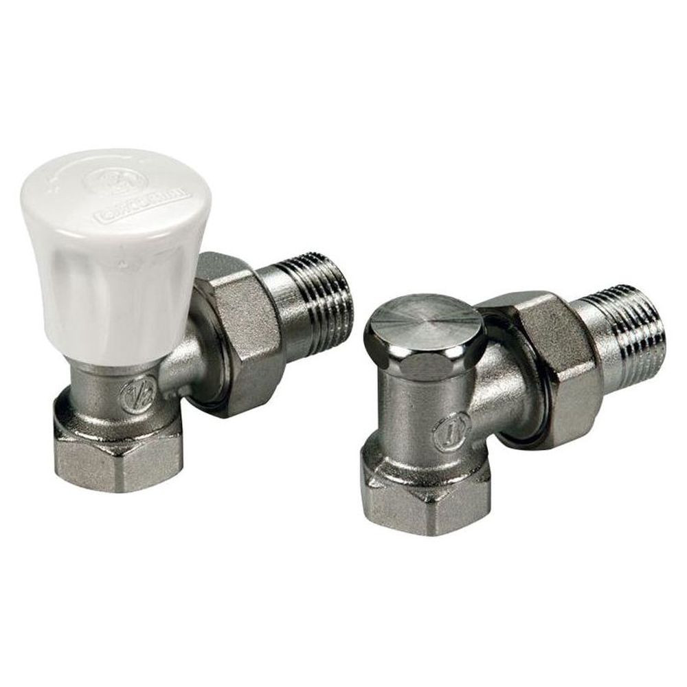 Комплект Giacomini для отопительных приборов, угловой, 1/2″, 1/2″, ВН, хром. R705KX003